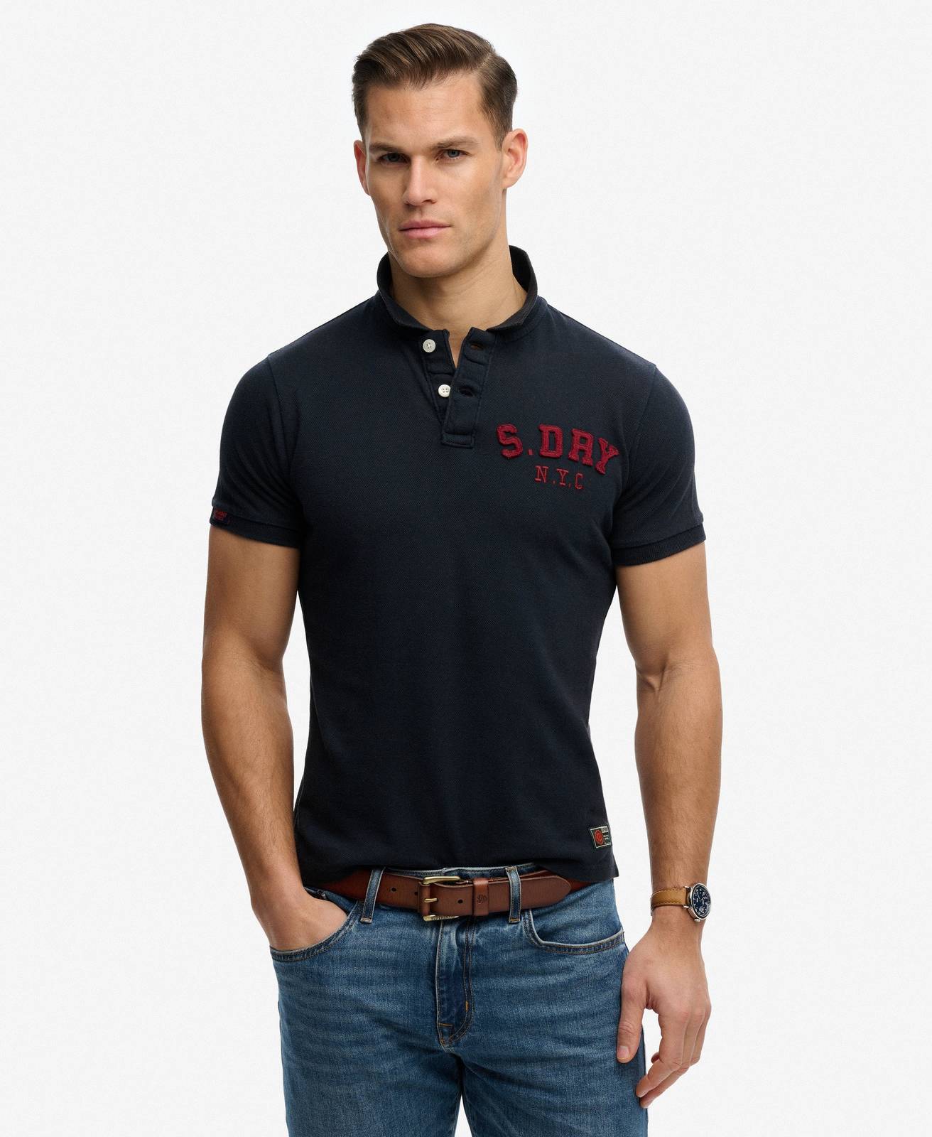 SUPERDRY Vintage Ahtletic Polo Man blue Photo 2