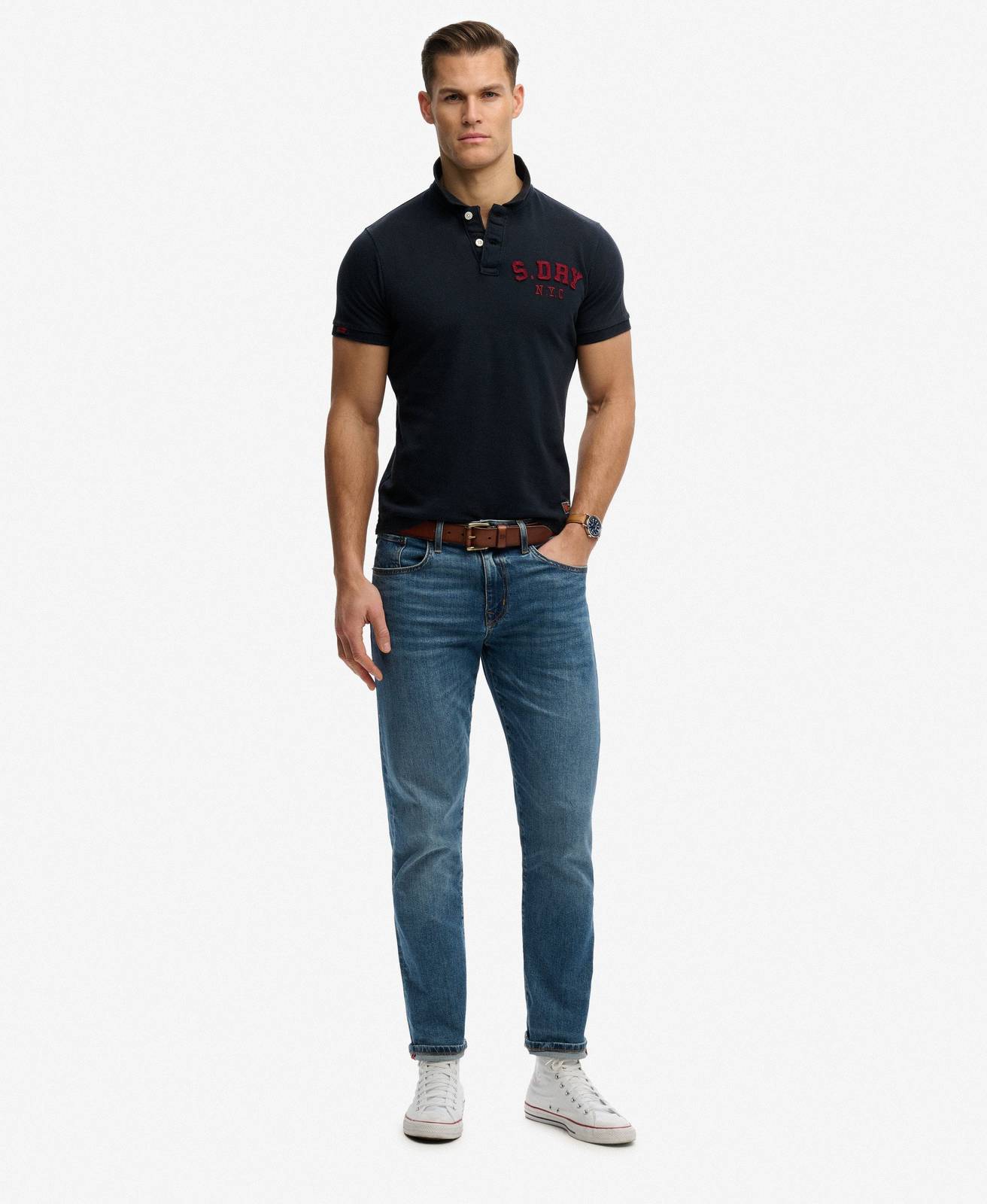 SUPERDRY Vintage Ahtletic Polo Man blue Photo 5
