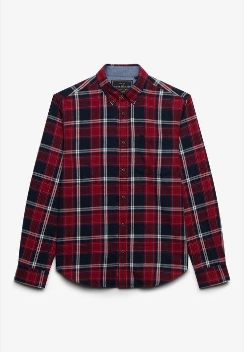 SUPERDRY Shirt lumberjack Uomo bordeaux