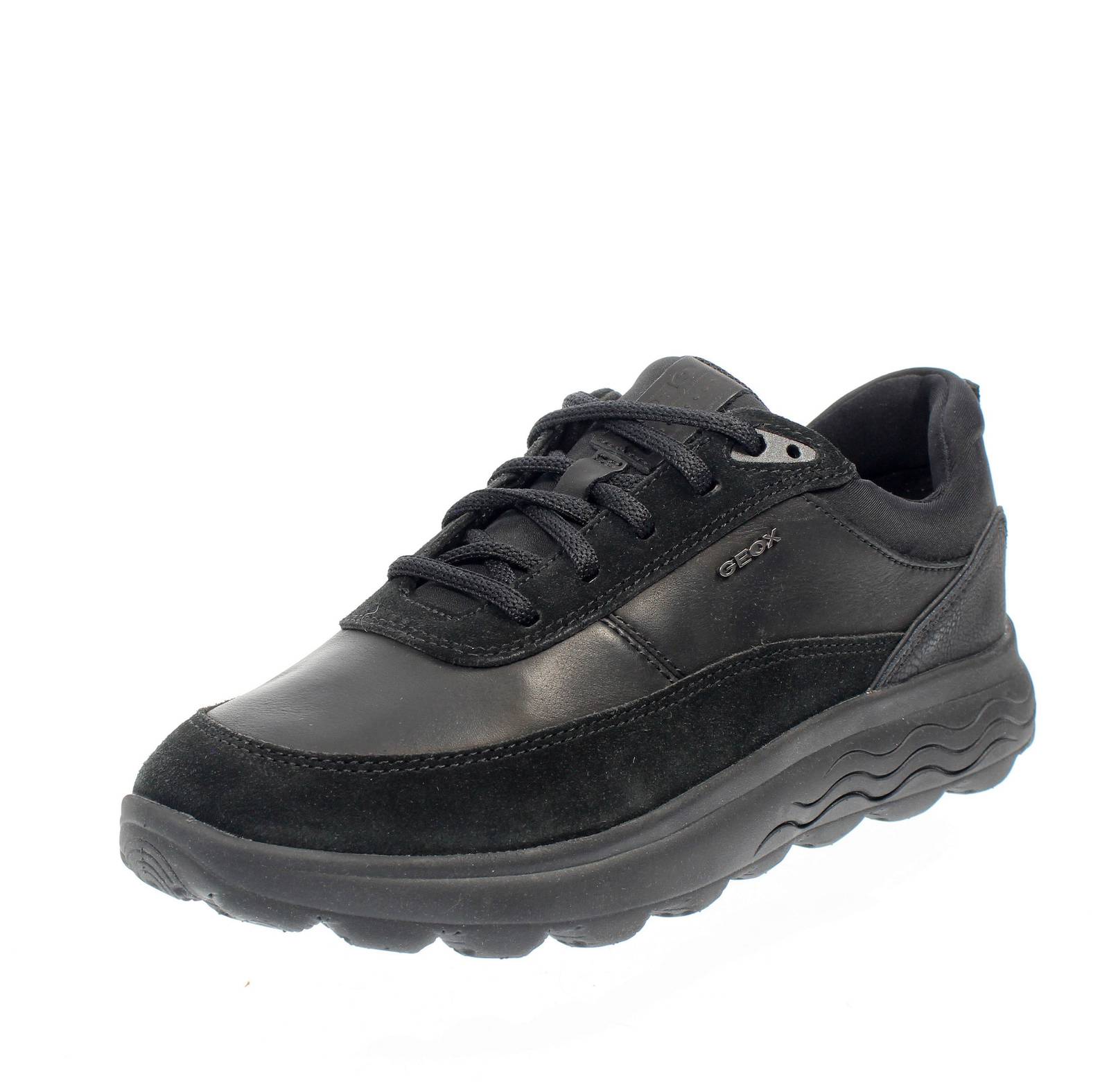 Geox Spherica - Кроссовки из кожи Наппа и замши Nero - Элегантные кроссовки Uomo Scarpe