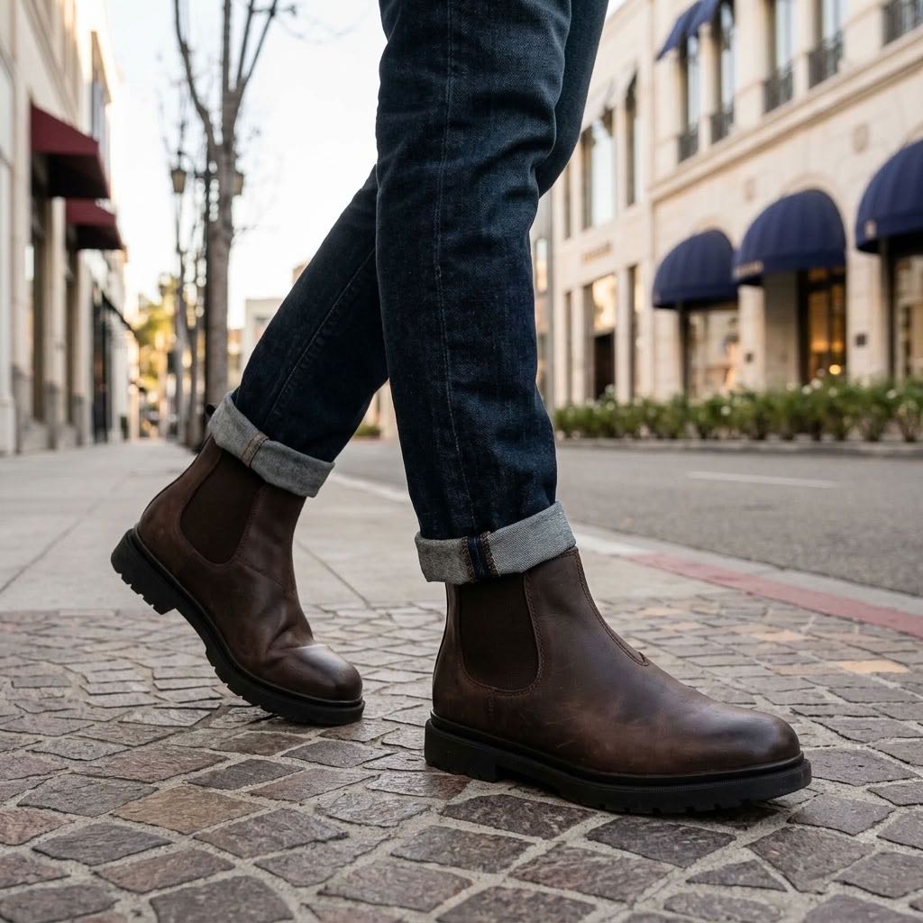 GEOX Andalo - Chelsea Boots traspiranti in Pelle Uomo testa di moro Foto 2