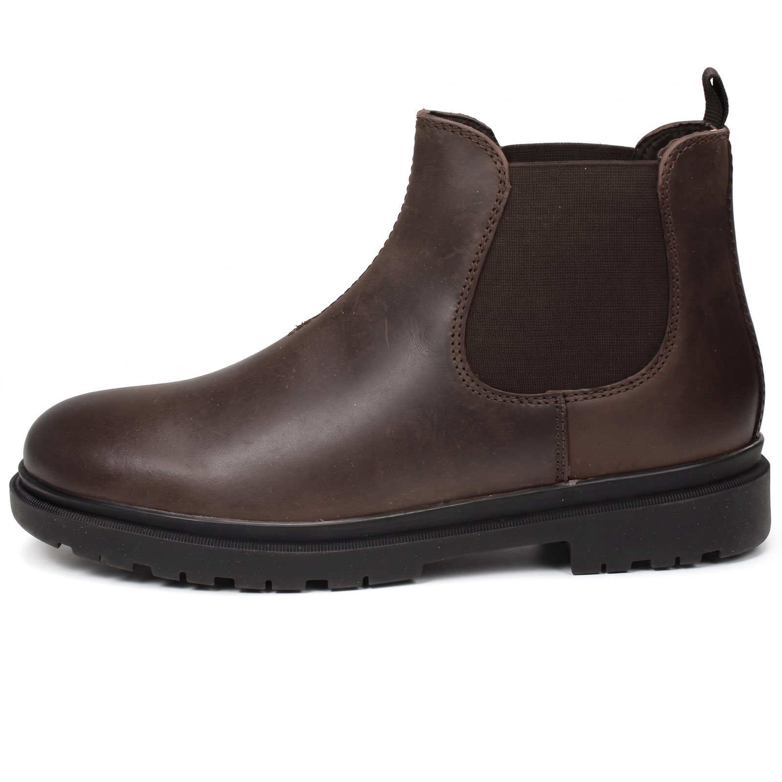 GEOX Andalo - Chelsea Boots traspiranti in Pelle Uomo testa di moro Foto 4
