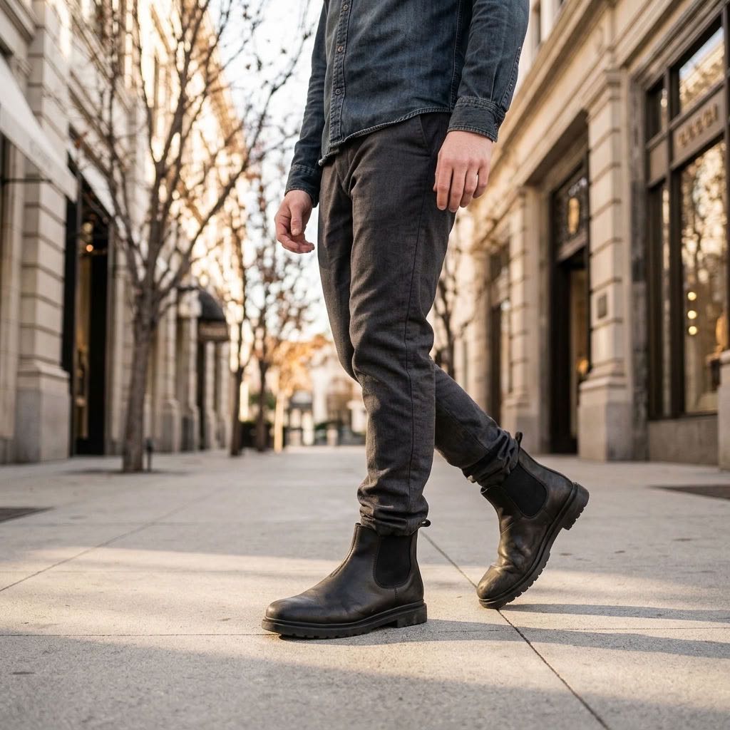 GEOX Andalo - Chelsea Boots traspiranti in Pelle Uomo nero Foto 2