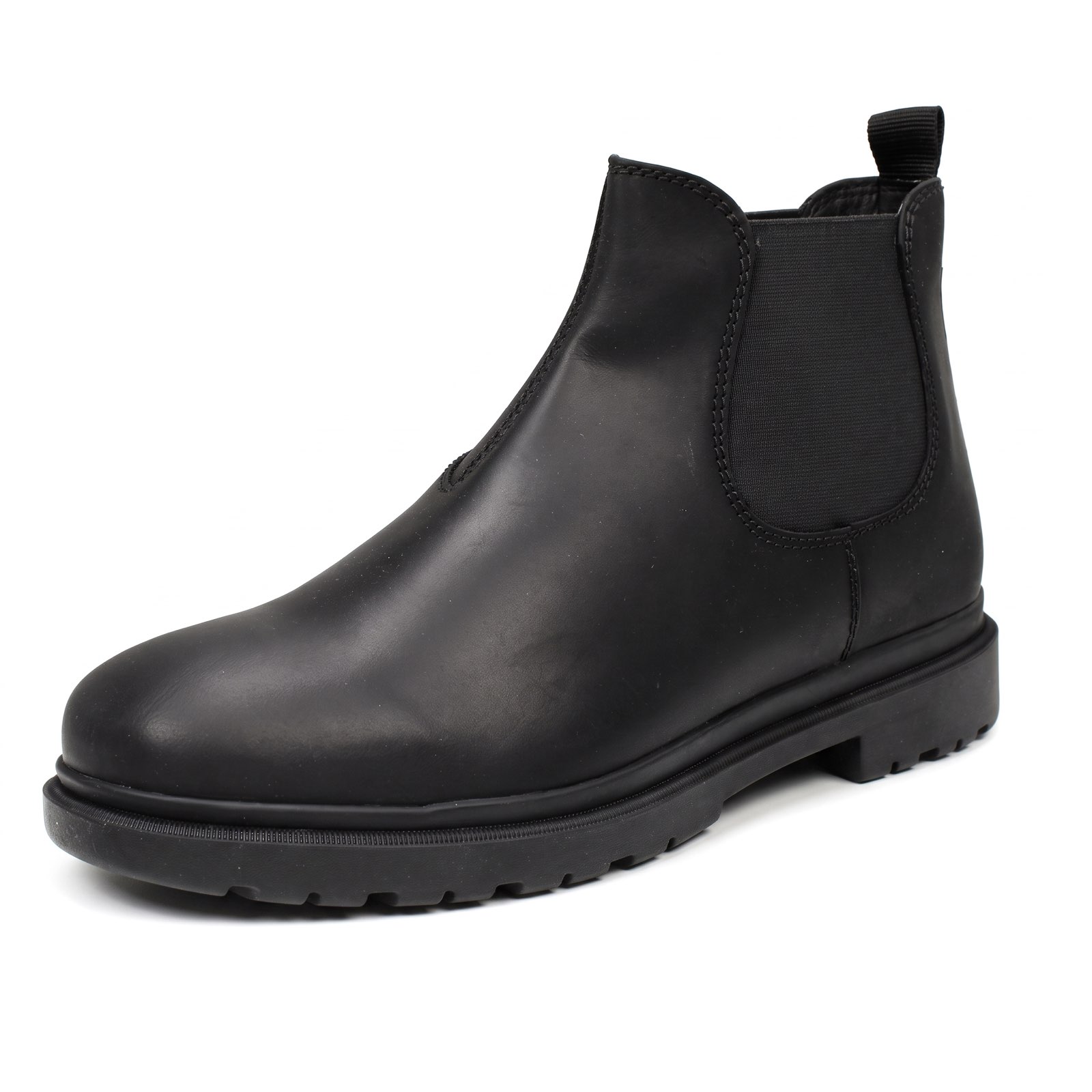 GEOX Andalo - Bottines Chelsea respirantes en cuir Homme noir