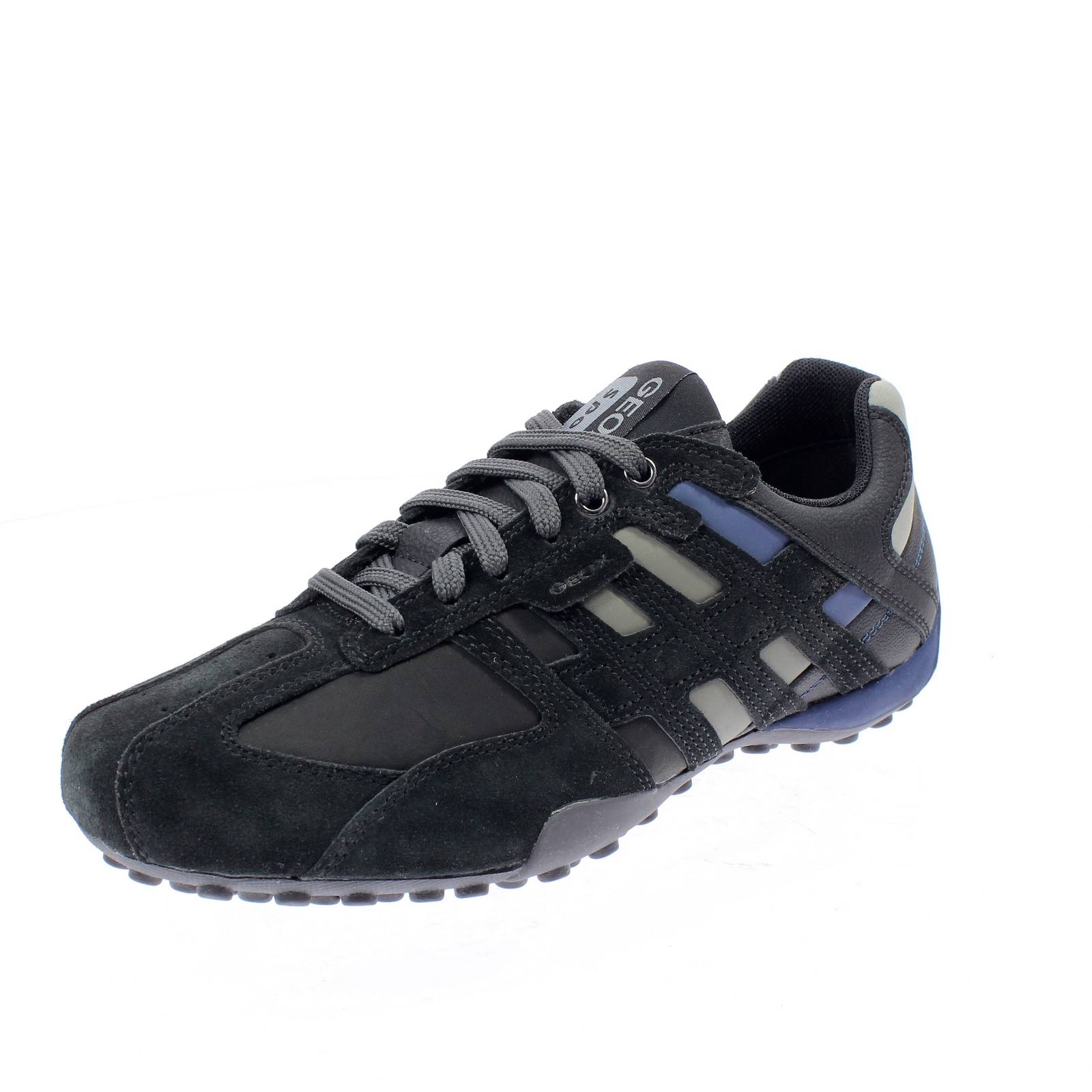 GEOX Snake - Sneakers in Suede traspiranti Uomo nero