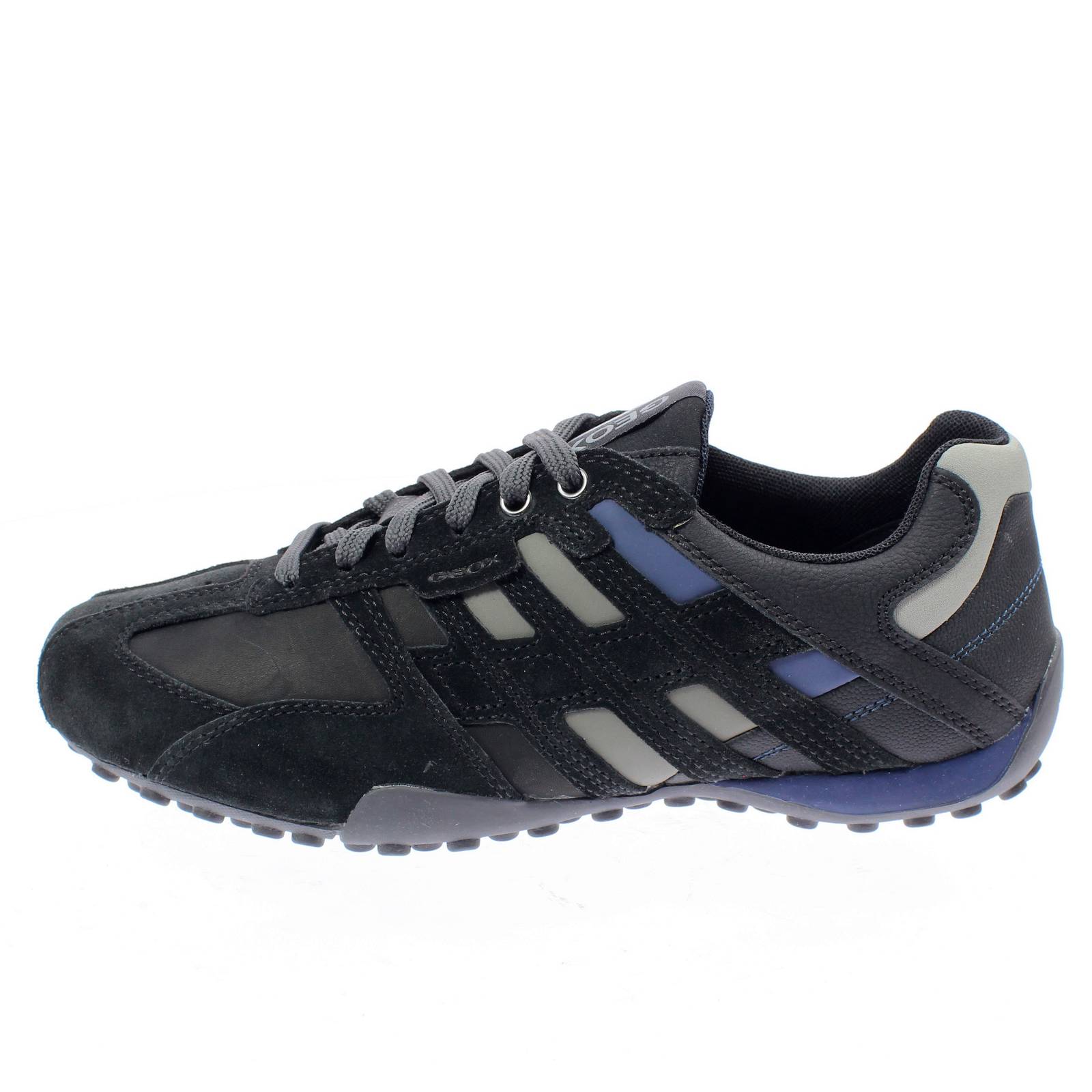 GEOX Snake - Sneakers in Suede traspiranti Uomo nero Foto 3