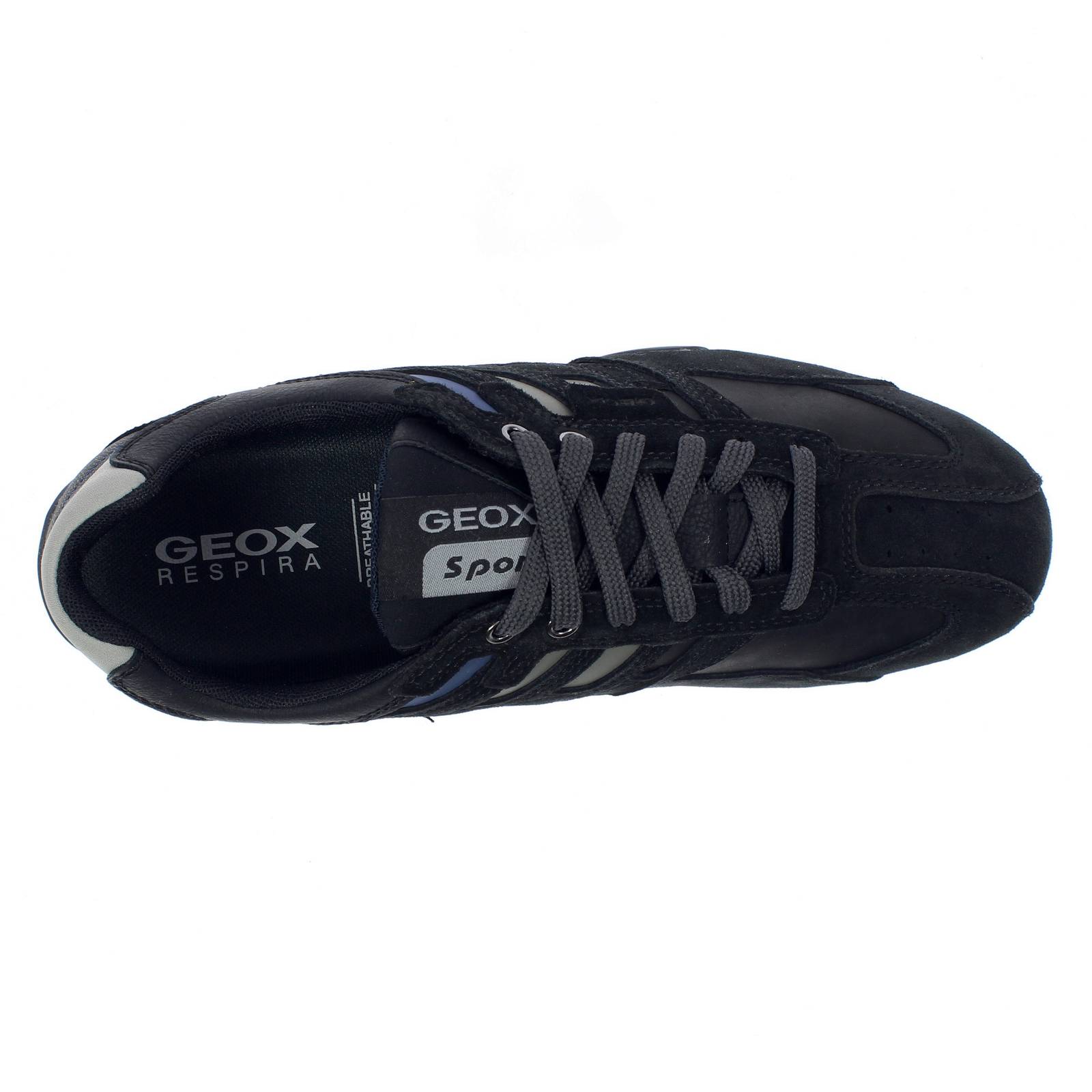 GEOX Snake - Sneakers in Suede traspiranti Uomo nero Foto 5