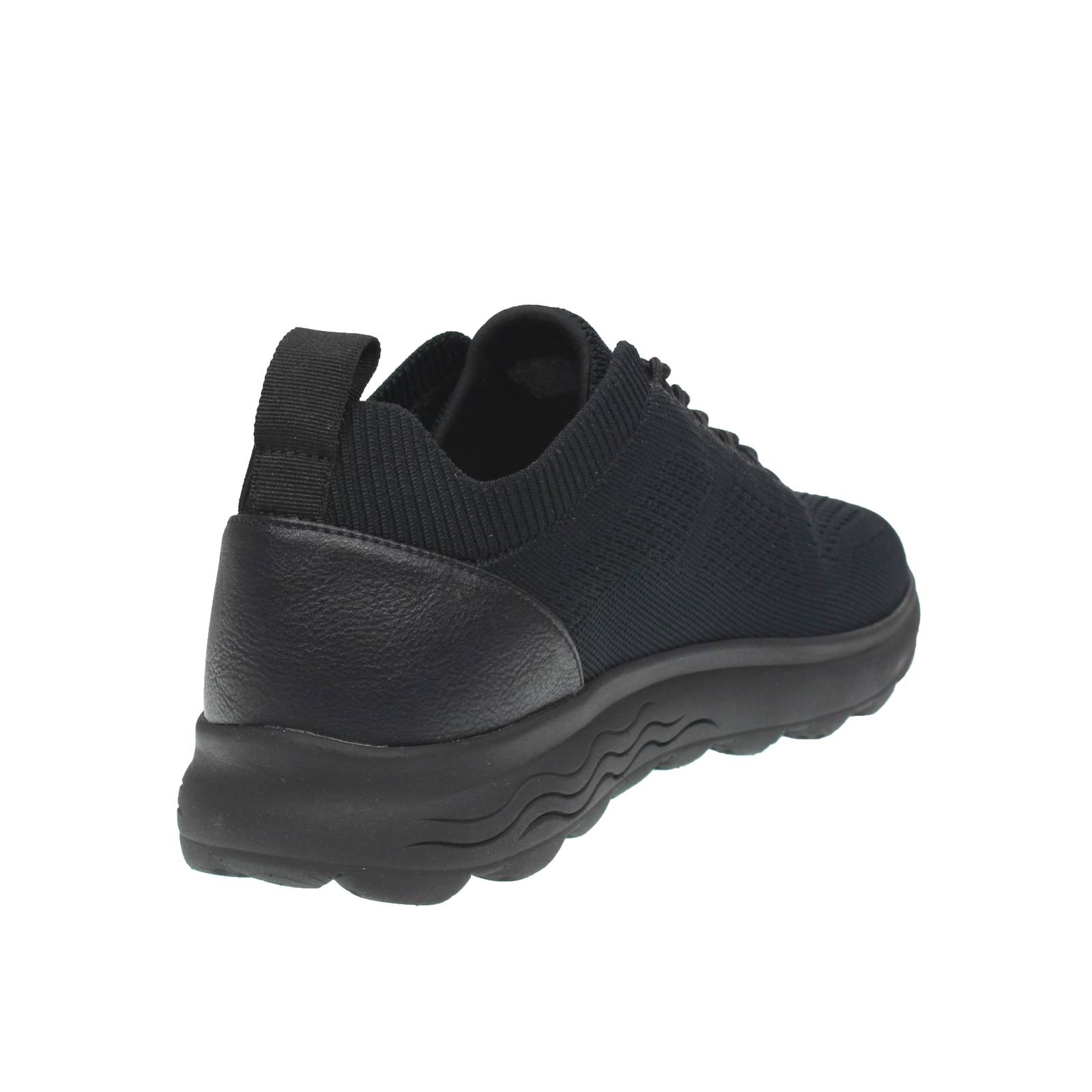 GEOX Spherica Knitted - Sneakers leggere traspiranti Uomo nero Foto 4