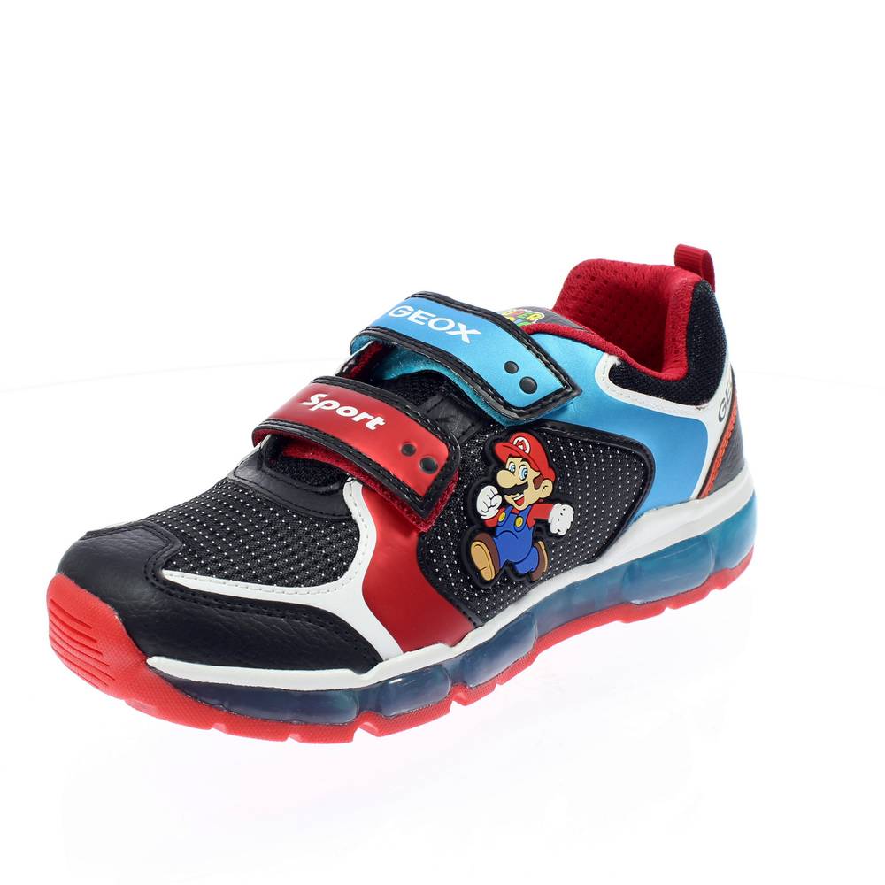 GEOX J Android SUPERMARIO Sneakers con Luci - J1644A C0335 - scarpe con  velcro da bambino