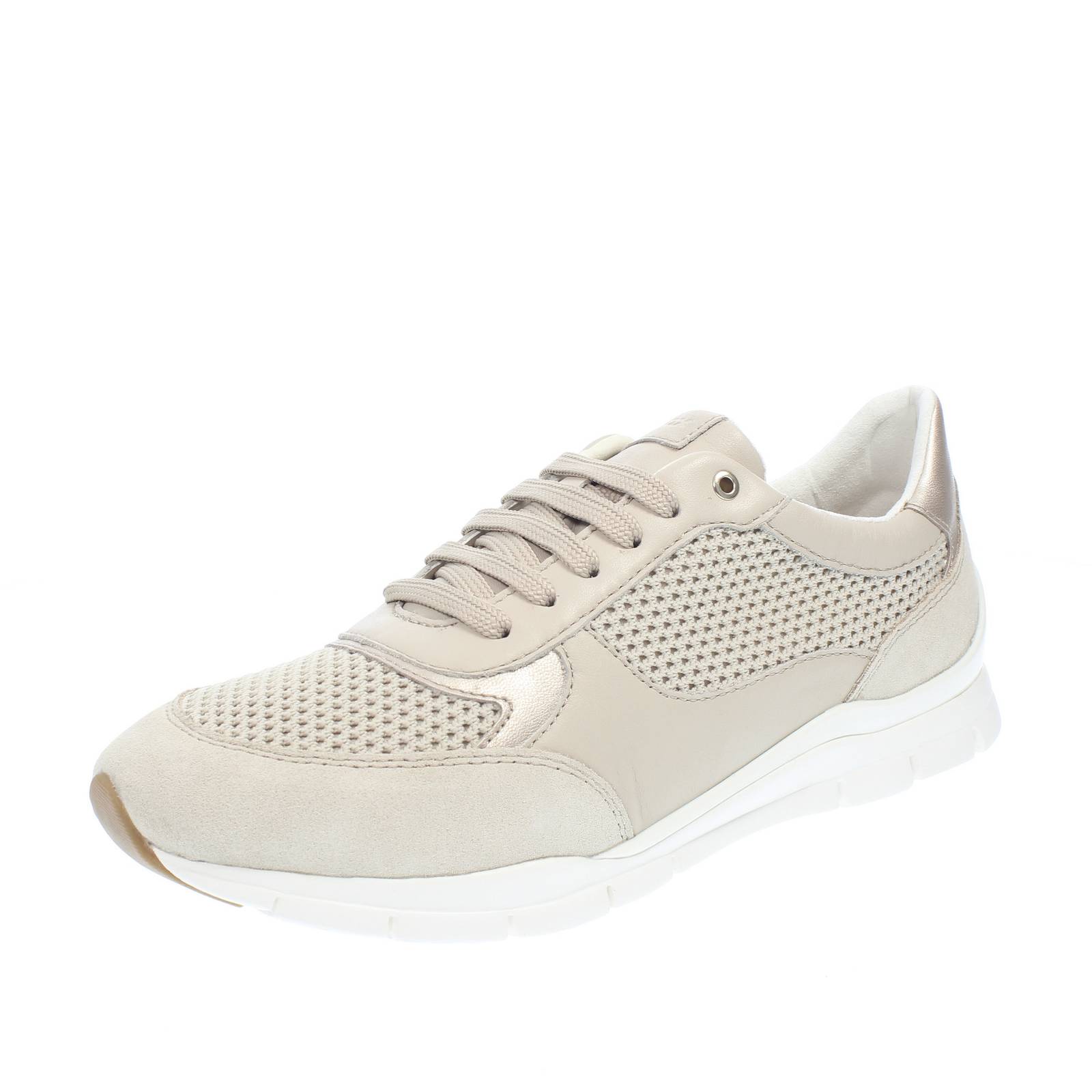 Geox Sukie - Кроссовки бежевого цвета Pelle - Повседневные кроссовки Donna Scarpe