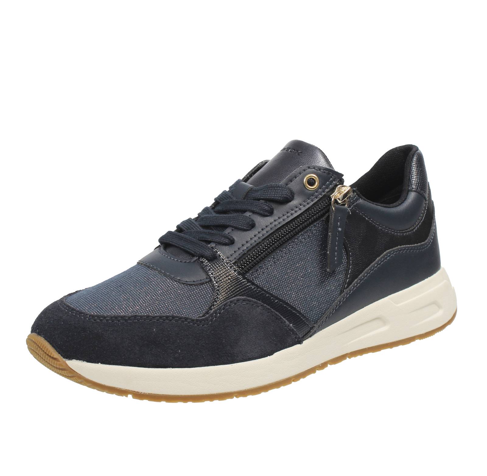 Geox Bulmya - Кроссовки Traspiranti In Pelle Blu - Повседневные кроссовки Donna Scarpe