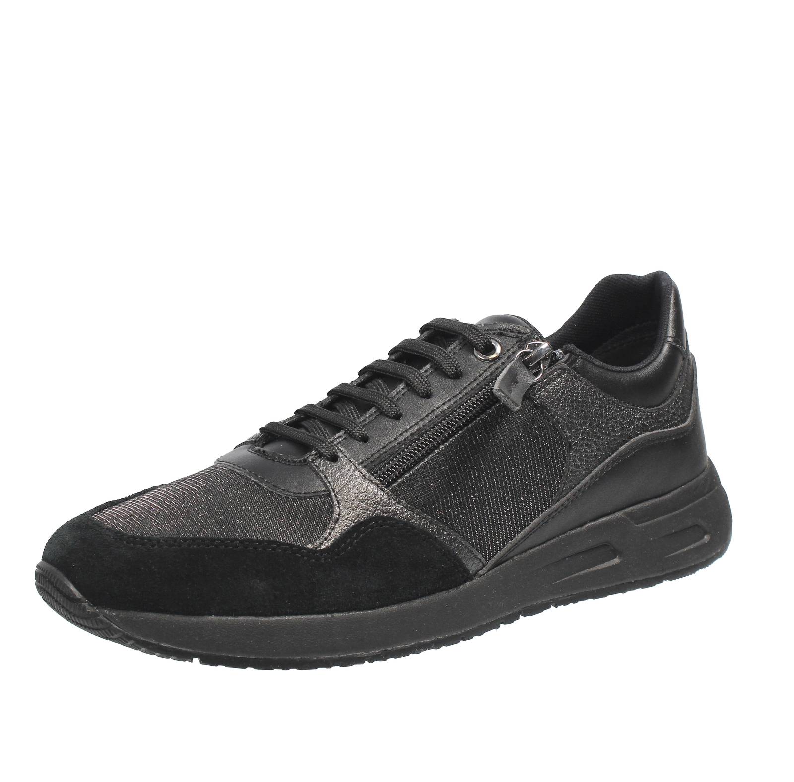 GEOX Bulmya - Atmungsaktive Leder-Sneakers Damen schwarz