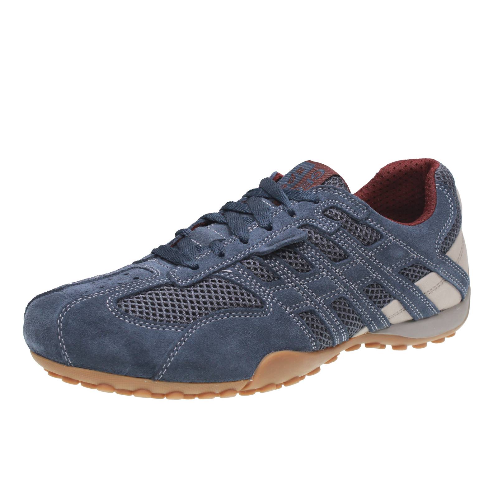 GEOX Snake - Sneakers respirantes en daim Homme bleu