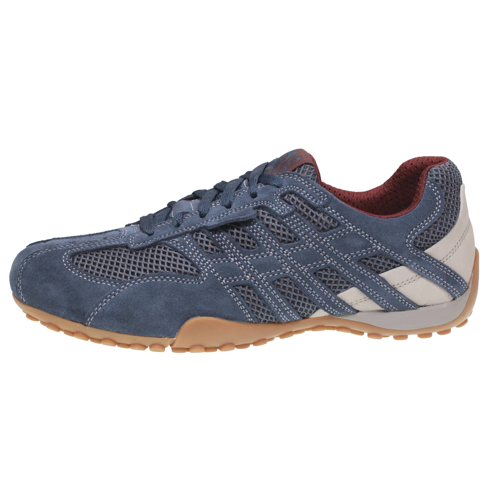 GEOX Snake - Atmungsaktive Wildleder-Sneakers Herren blau Foto 3
