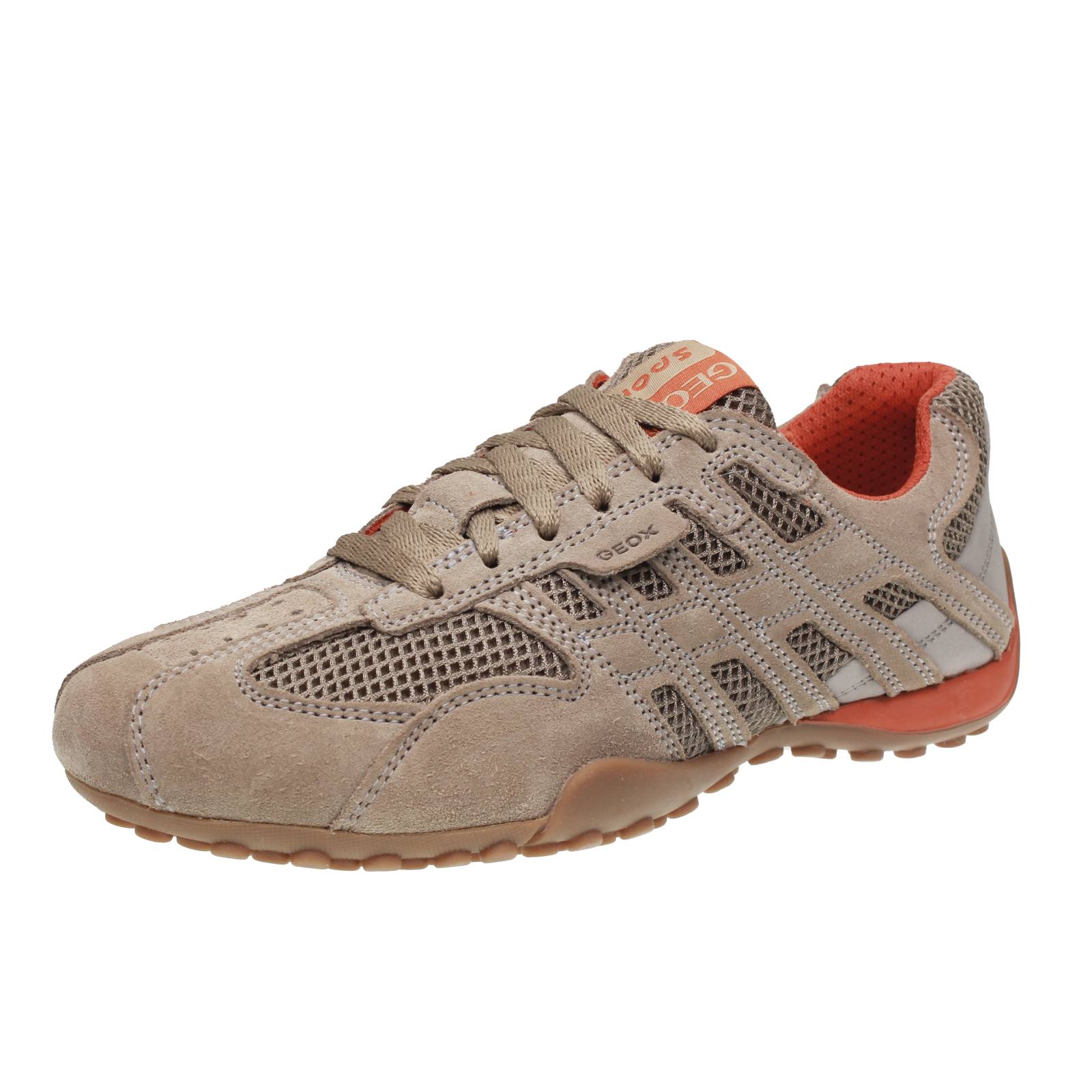 GEOX Snake - Sneakers respirantes en daim Homme sable