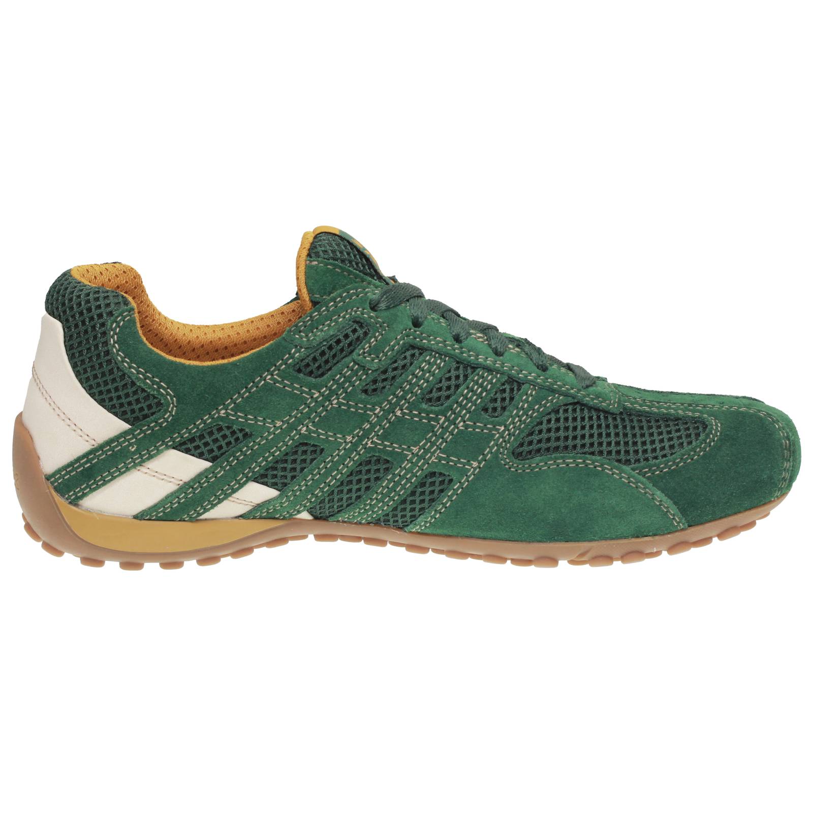 GEOX Snake - Atmungsaktive Wildleder-Sneakers Herren grün Foto 2