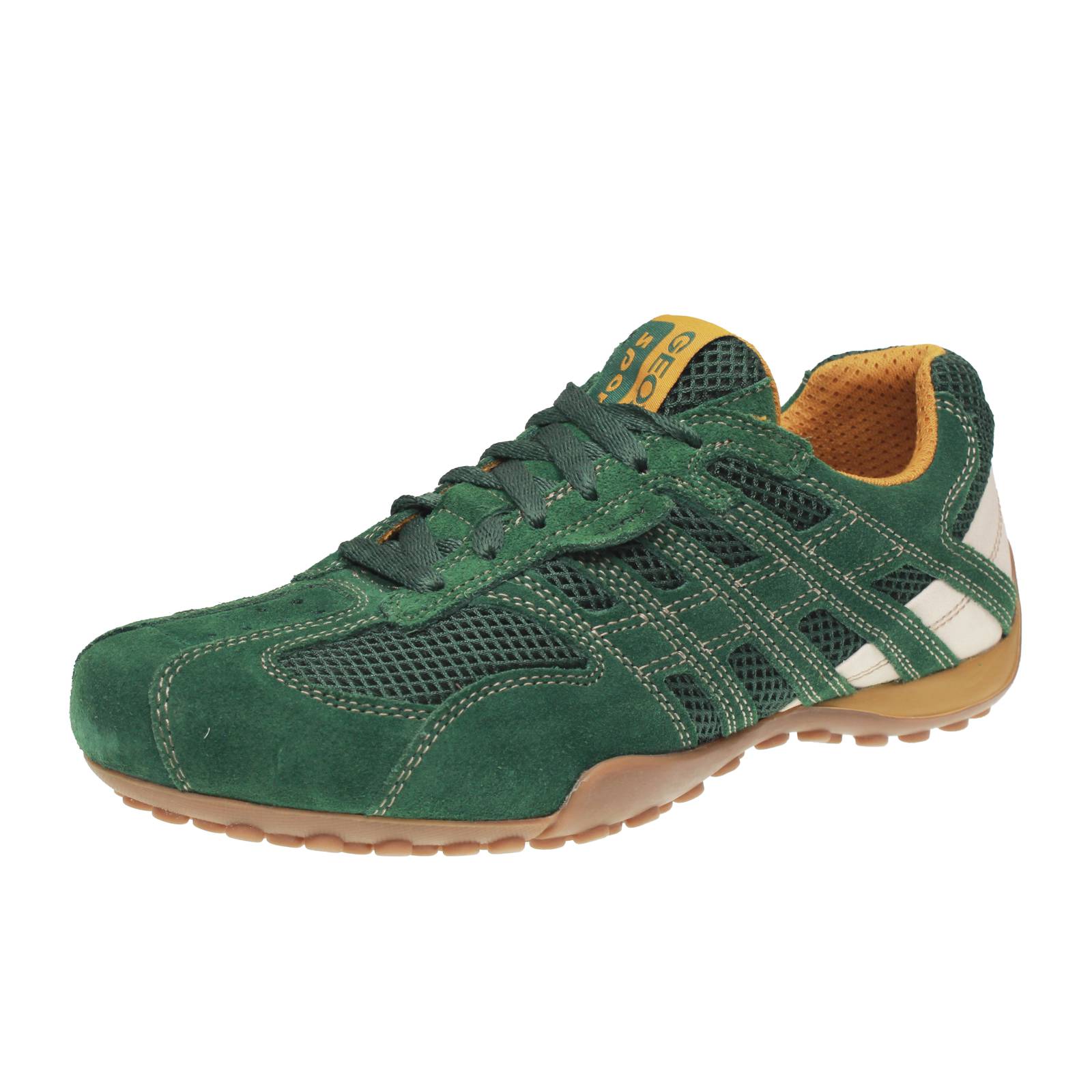 GEOX Snake - Sneakers respirantes en daim Homme vert
