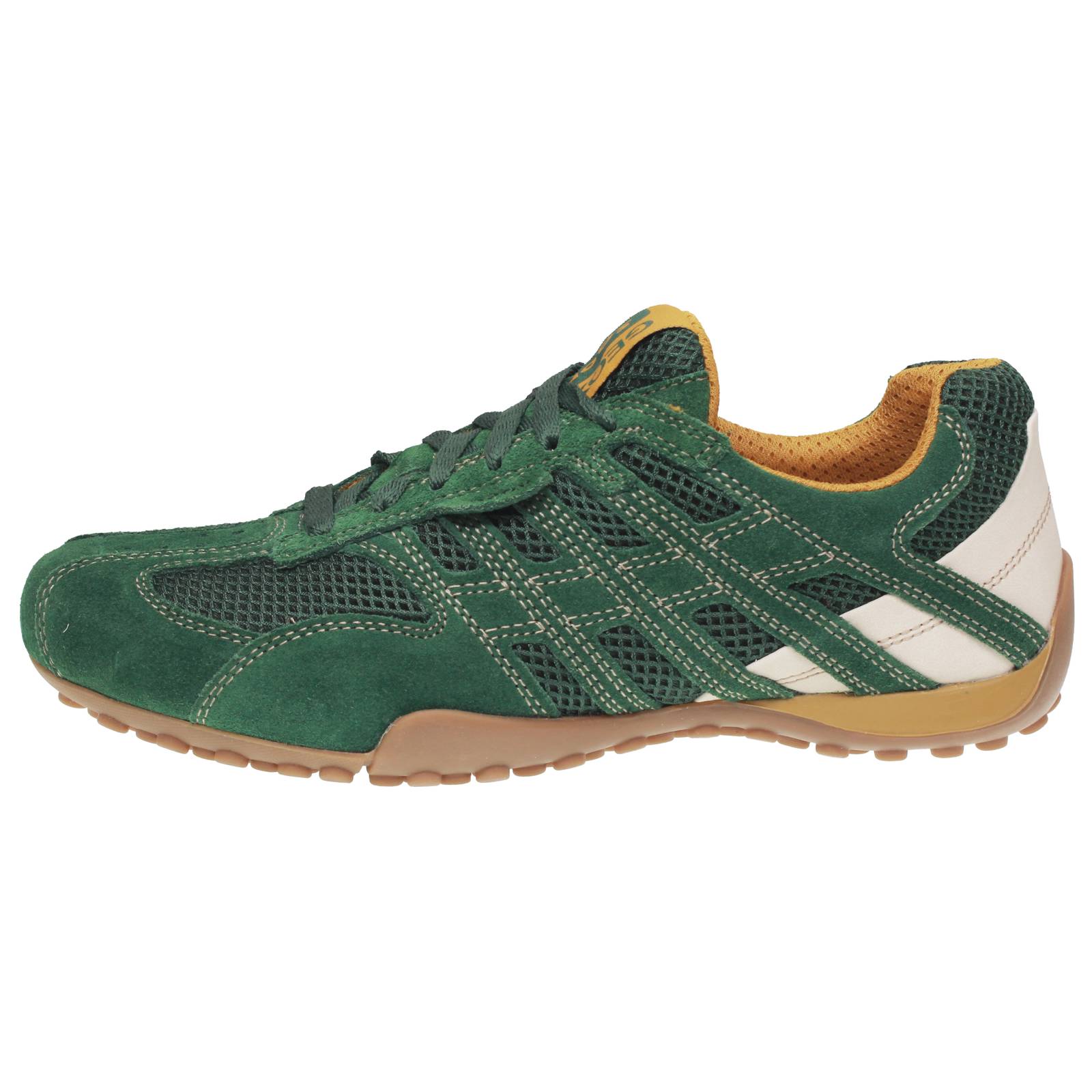 GEOX Snake - Atmungsaktive Wildleder-Sneakers Herren grün Foto 3