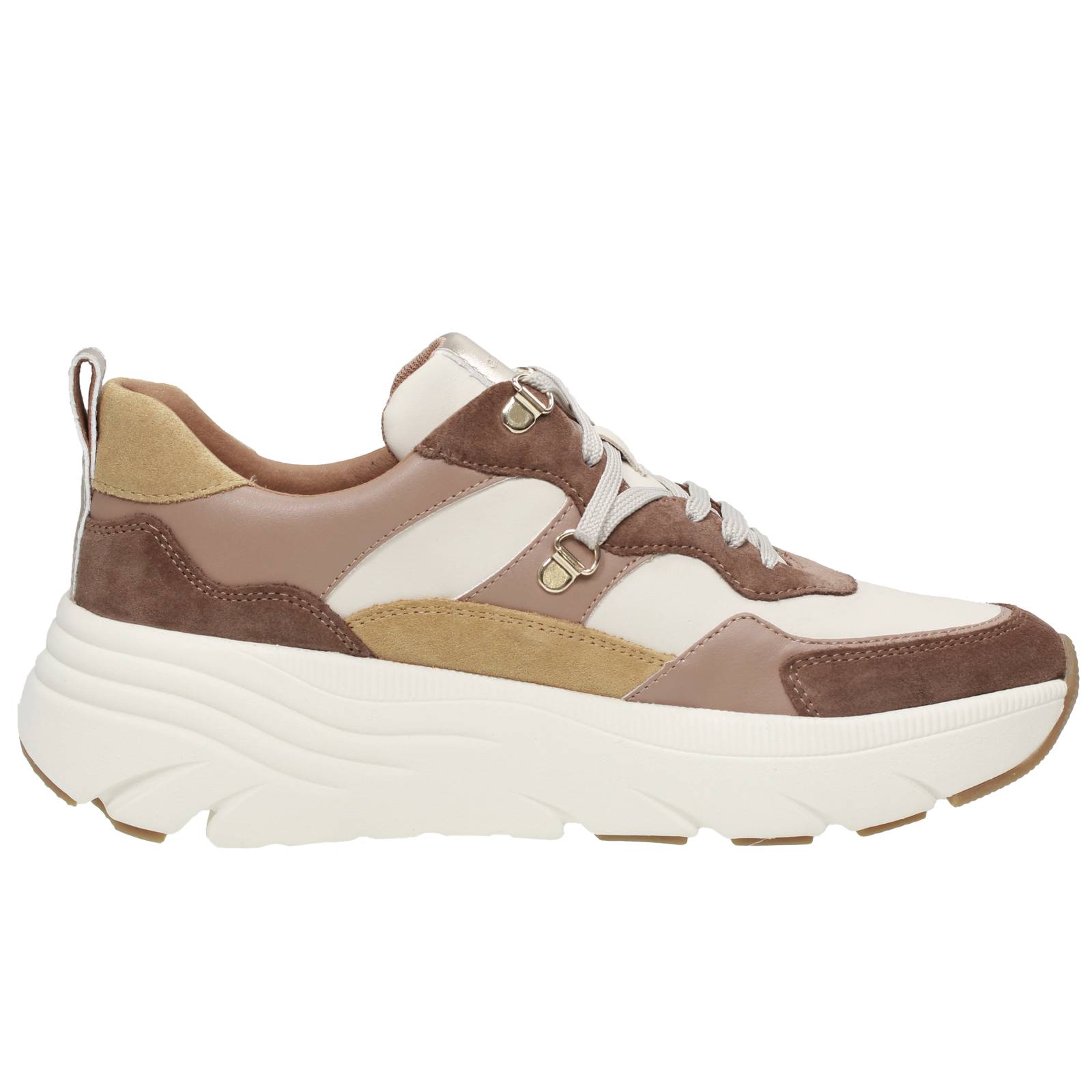 GEOX Diamanta - Sneakers platform in Pelle Donna beige Foto 2