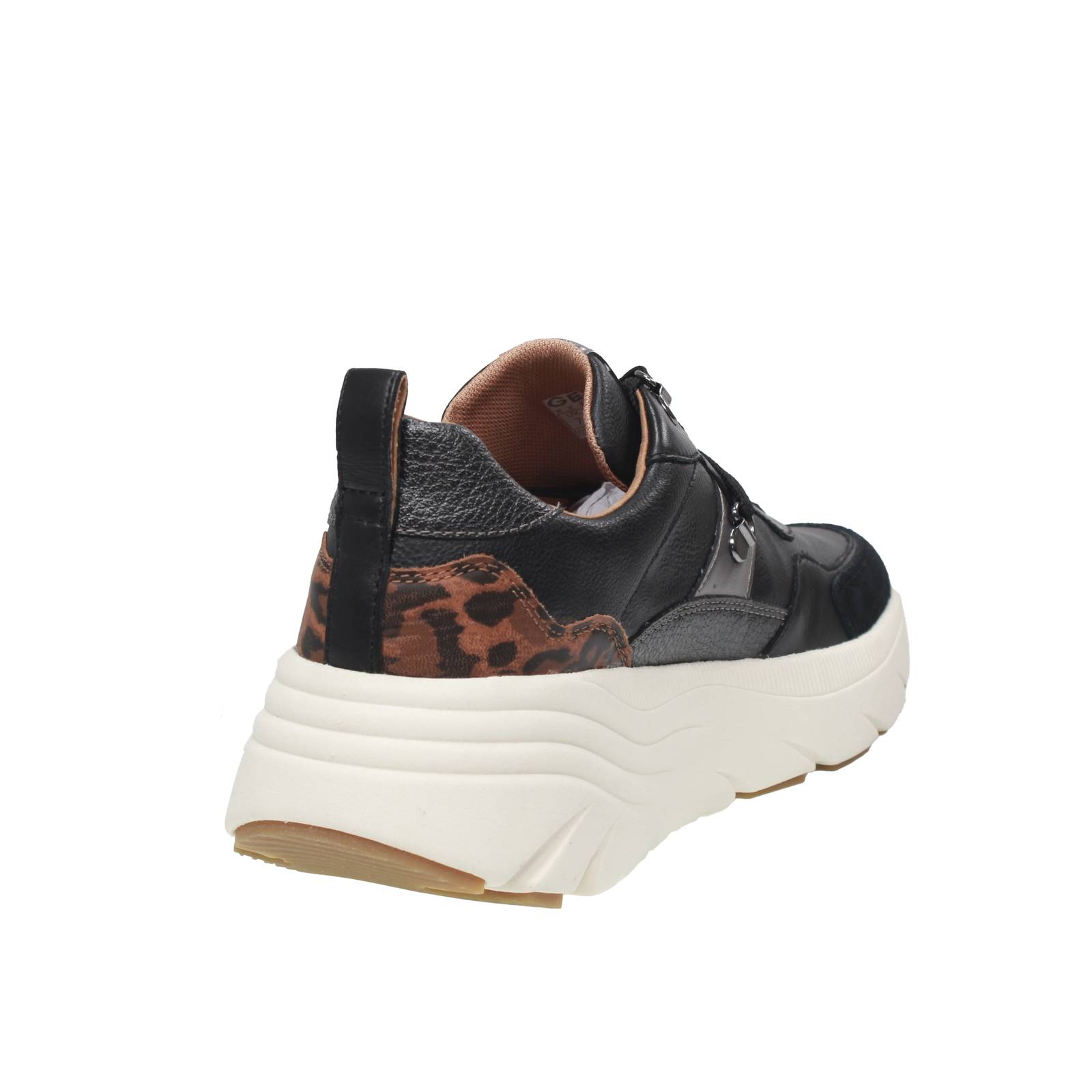GEOX Diamanta - Sneakers platform in Pelle Donna nero Foto 4