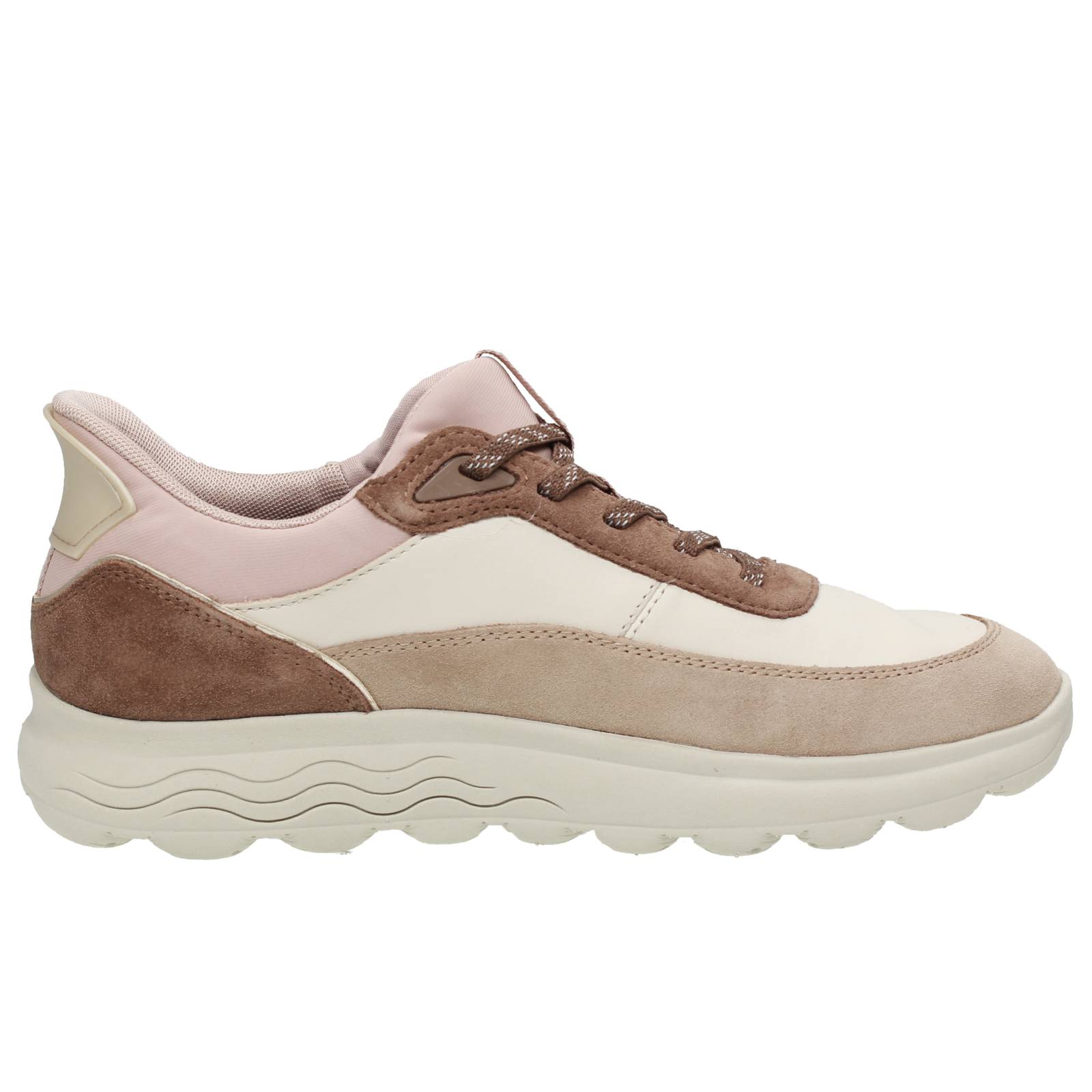 GEOX Spherica Plus - Sneakers traspiranti in Pelle Donna beige Foto 2