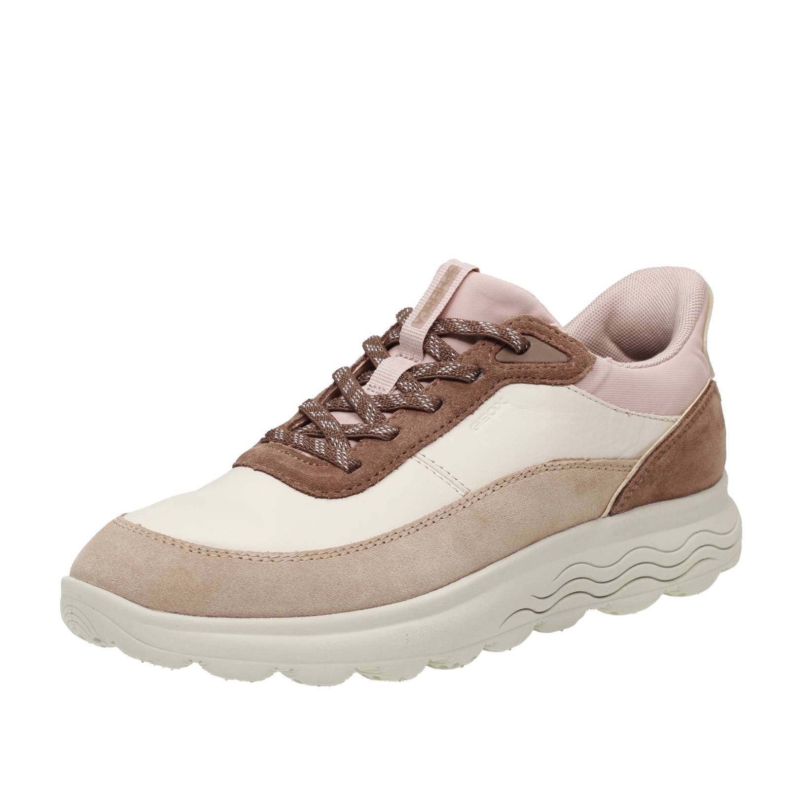 GEOX Spherica Plus - Sneakers traspiranti in Pelle Donna beige