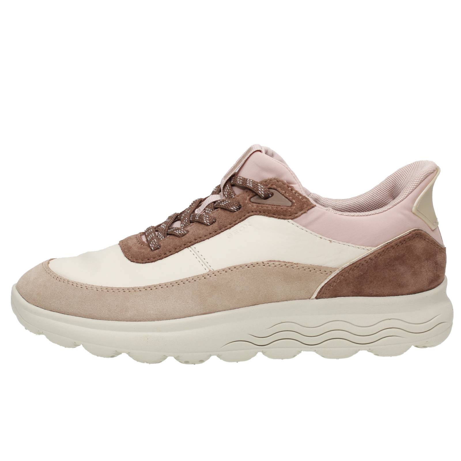 GEOX Spherica Plus - Sneakers traspiranti in Pelle Donna beige Foto 3