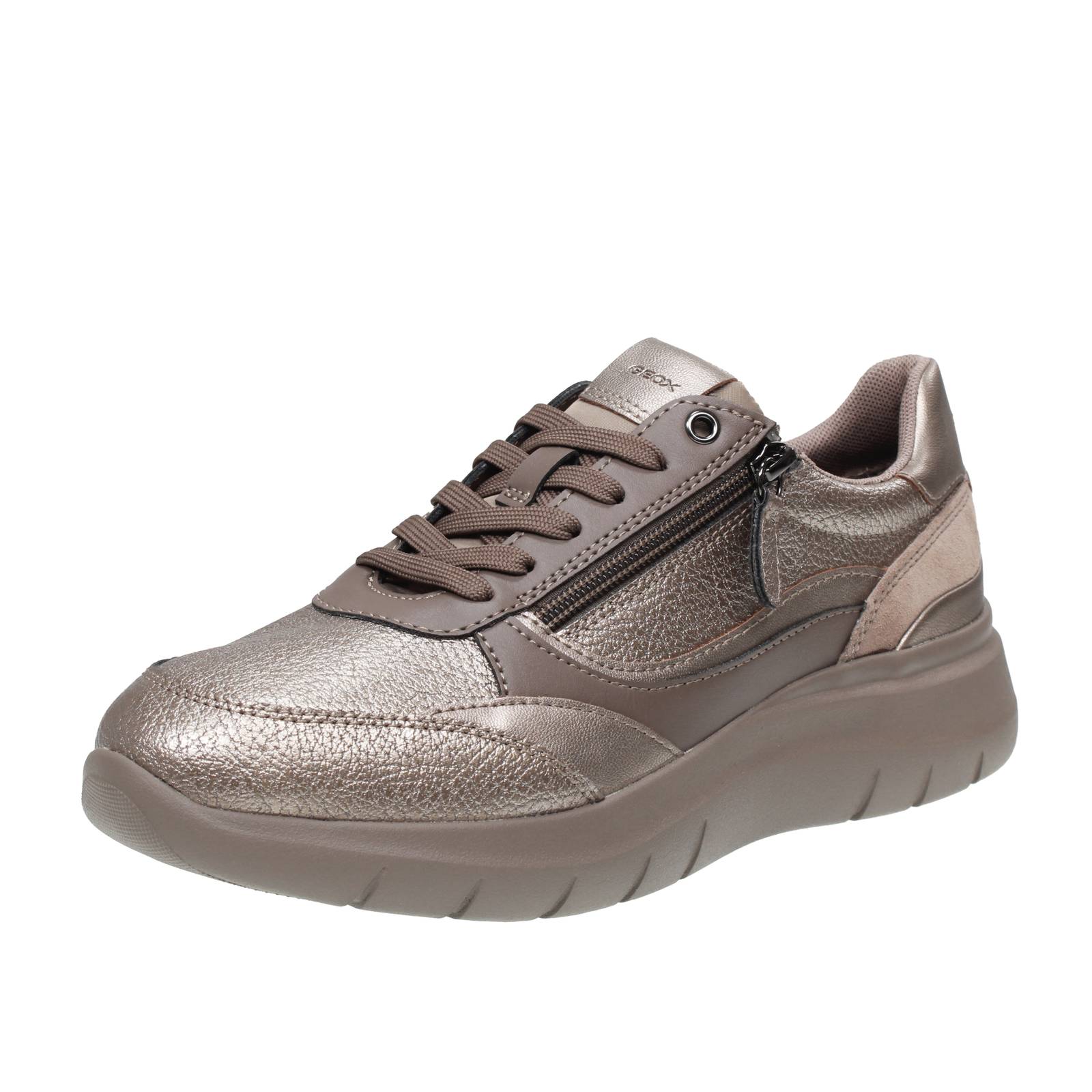 GEOX Plummery - Sneakers traspiranti in Suede Donna sabbia