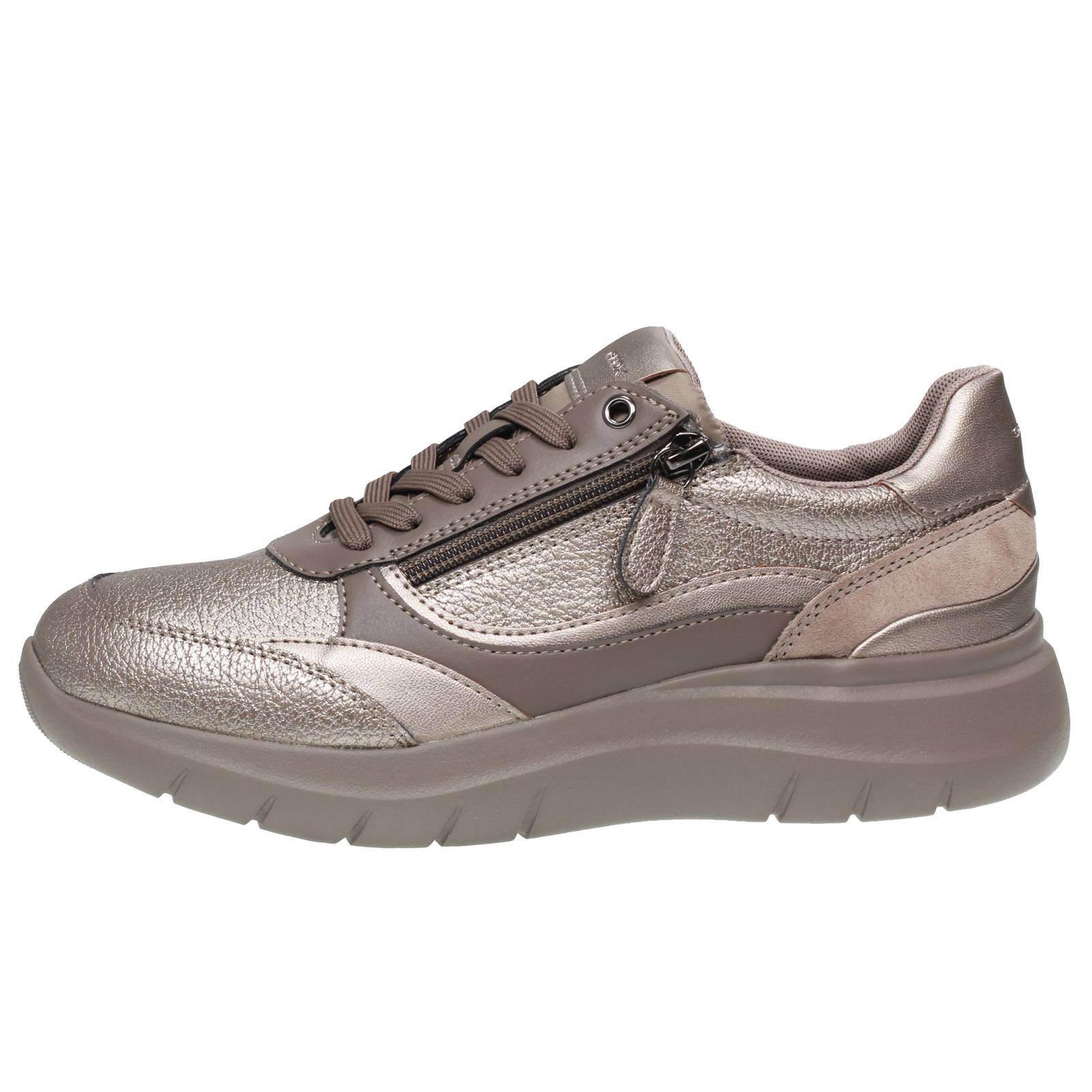 GEOX Plummery - Sneakers traspiranti in Suede Donna sabbia Foto 3