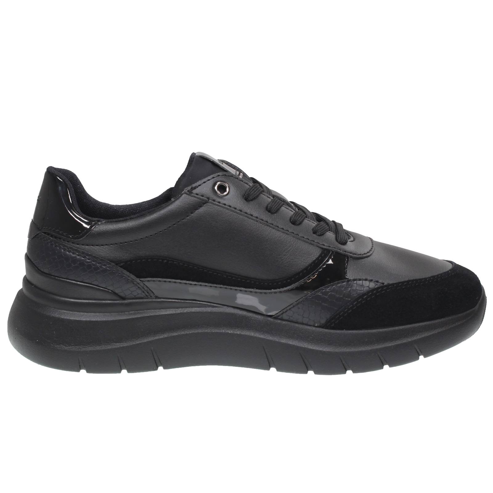 GEOX Plummery - Sneakers traspiranti in Suede Donna nero Foto 2