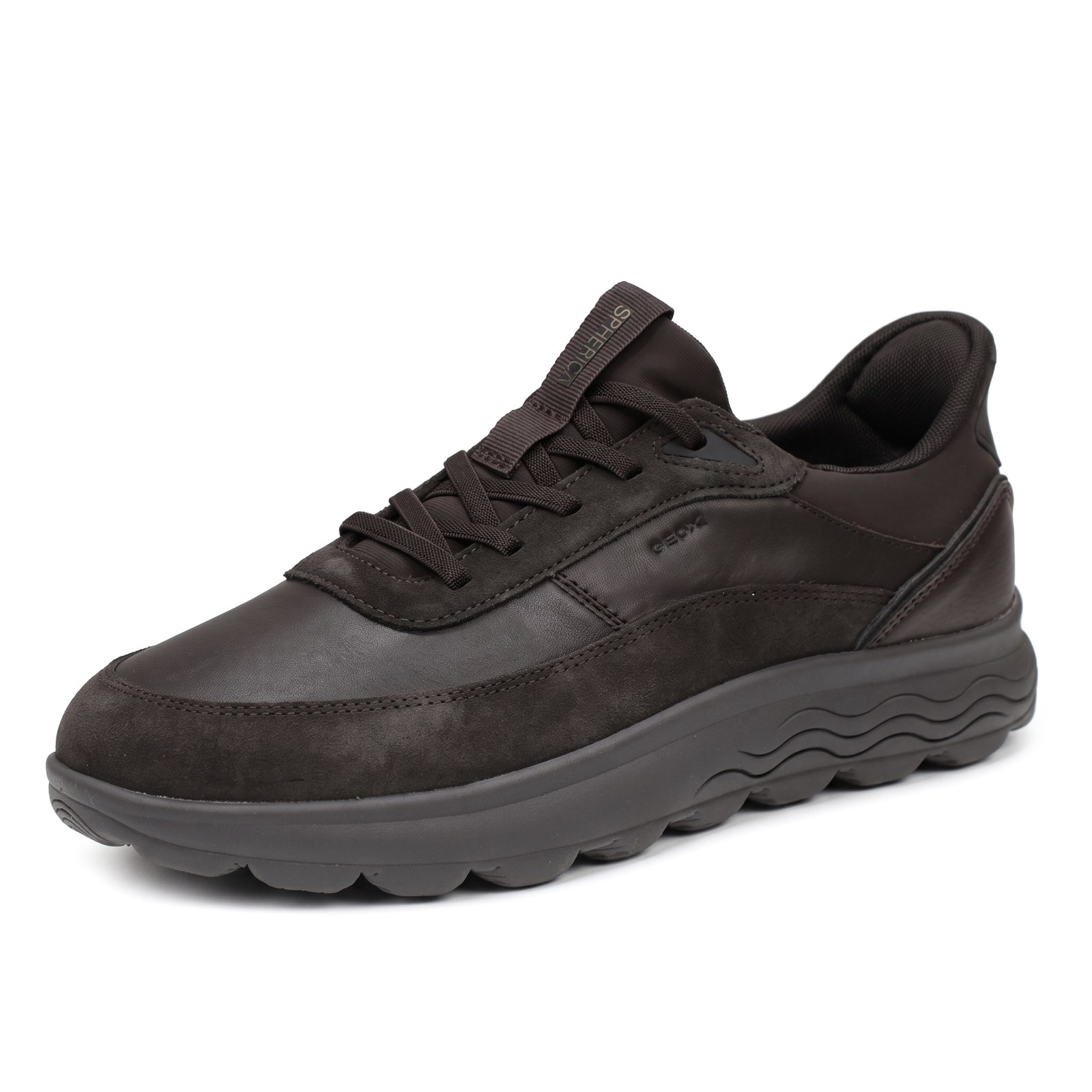 GEOX Spherica Plus - Slip-ons respirants en daim Homme brun marron
