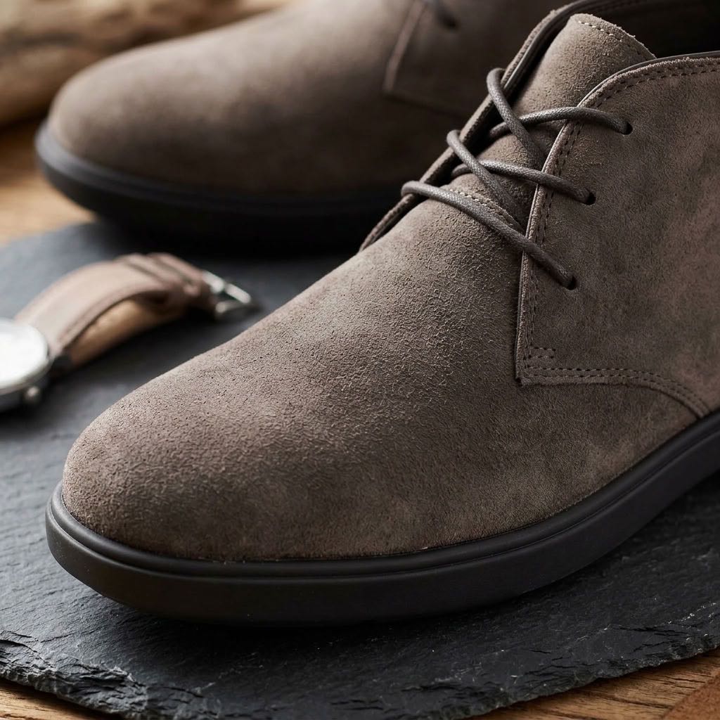 GEOX Spherica - Breathable suede ankle boots Man grey Photo 5