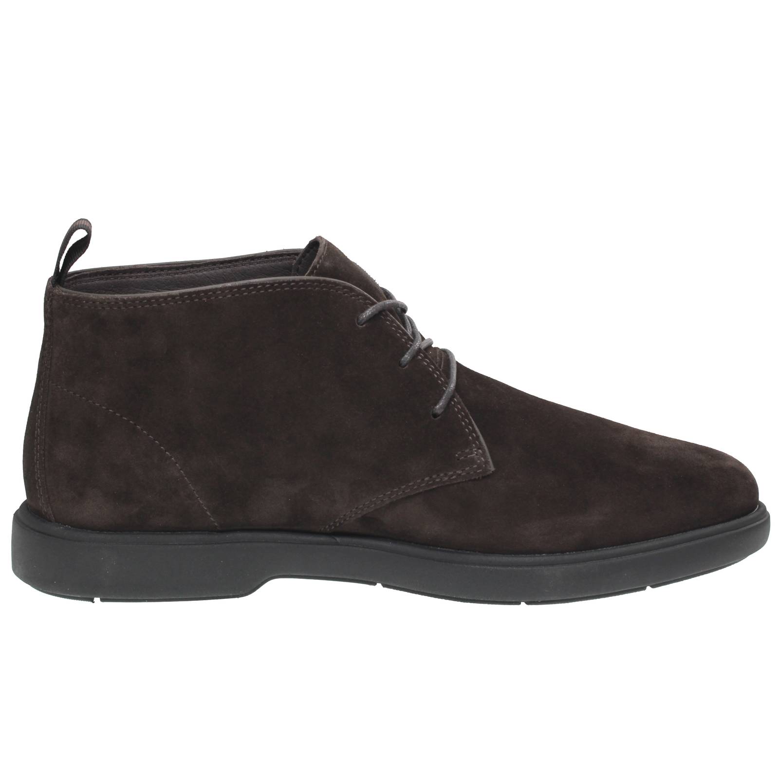 GEOX Spherica - Breathable suede ankle boots Man dark brown Photo 2
