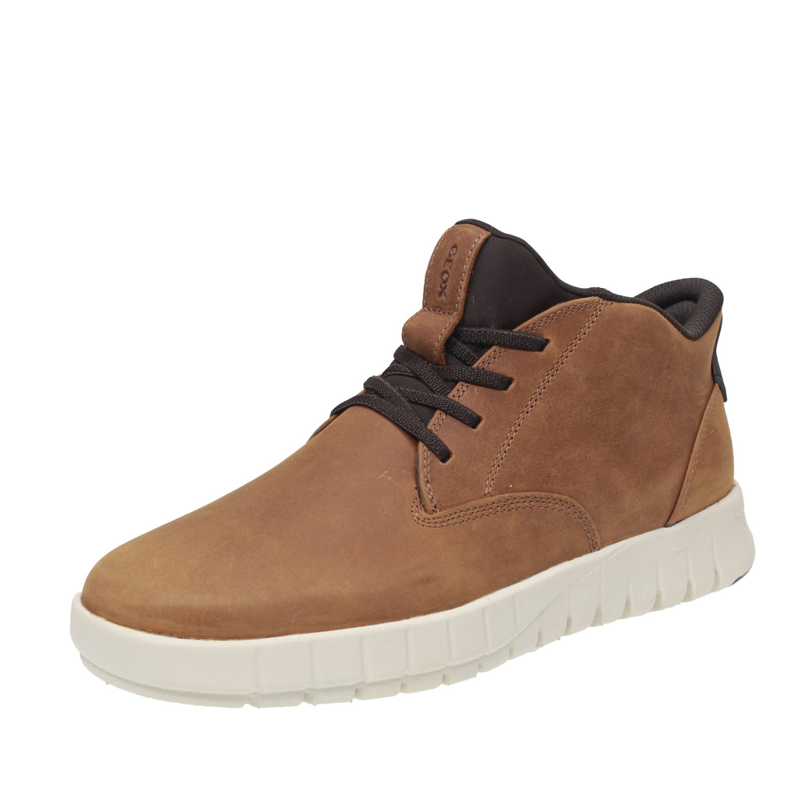 GEOX Flextride Plus - Sneakers montantes en cuir Homme marron