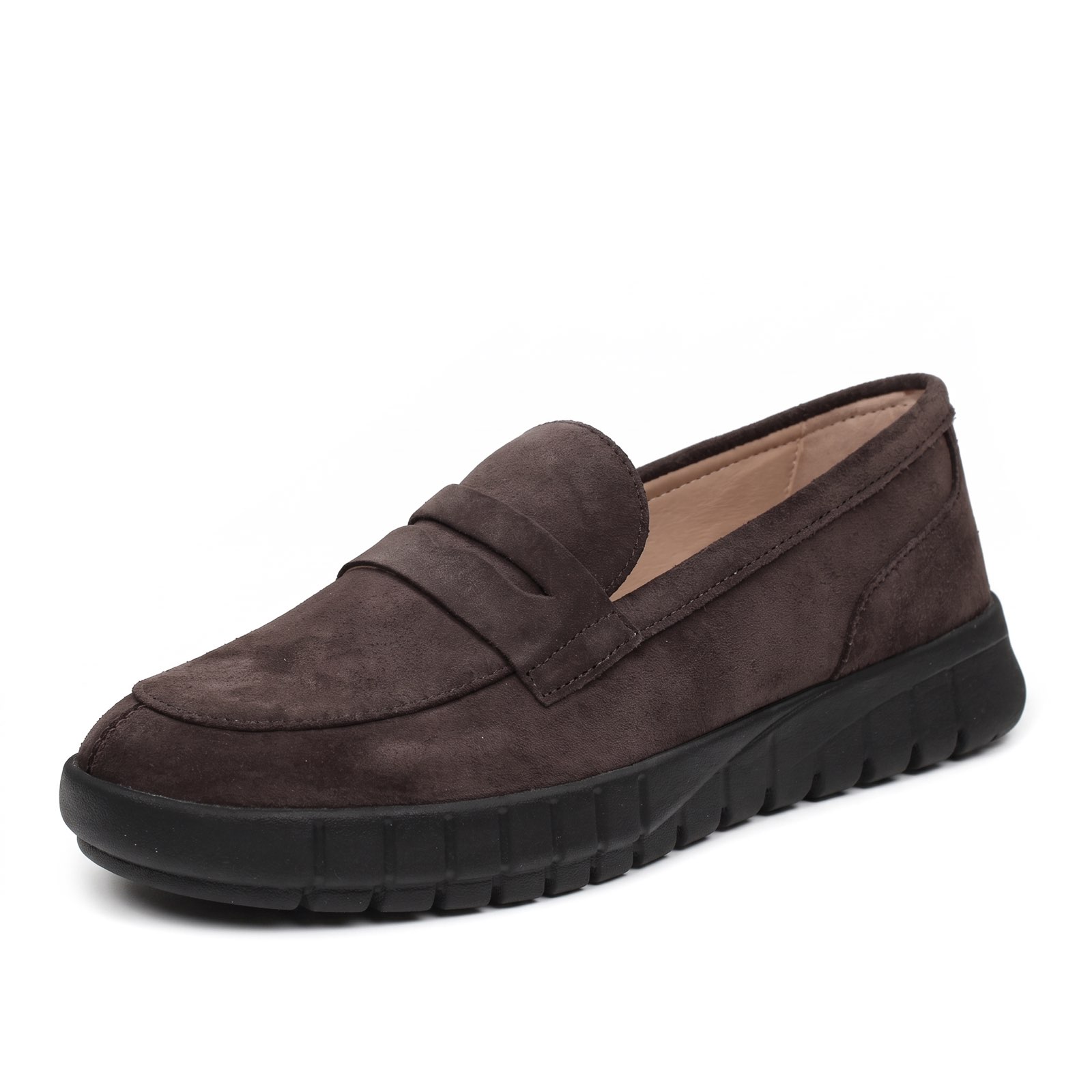 GEOX Flextride - Mocassins respirants en daim Femme marron