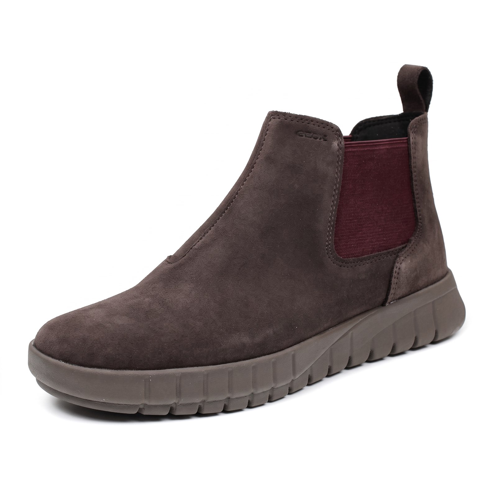 GEOX Flextride - Bottines Chelsea en daim Femme marron