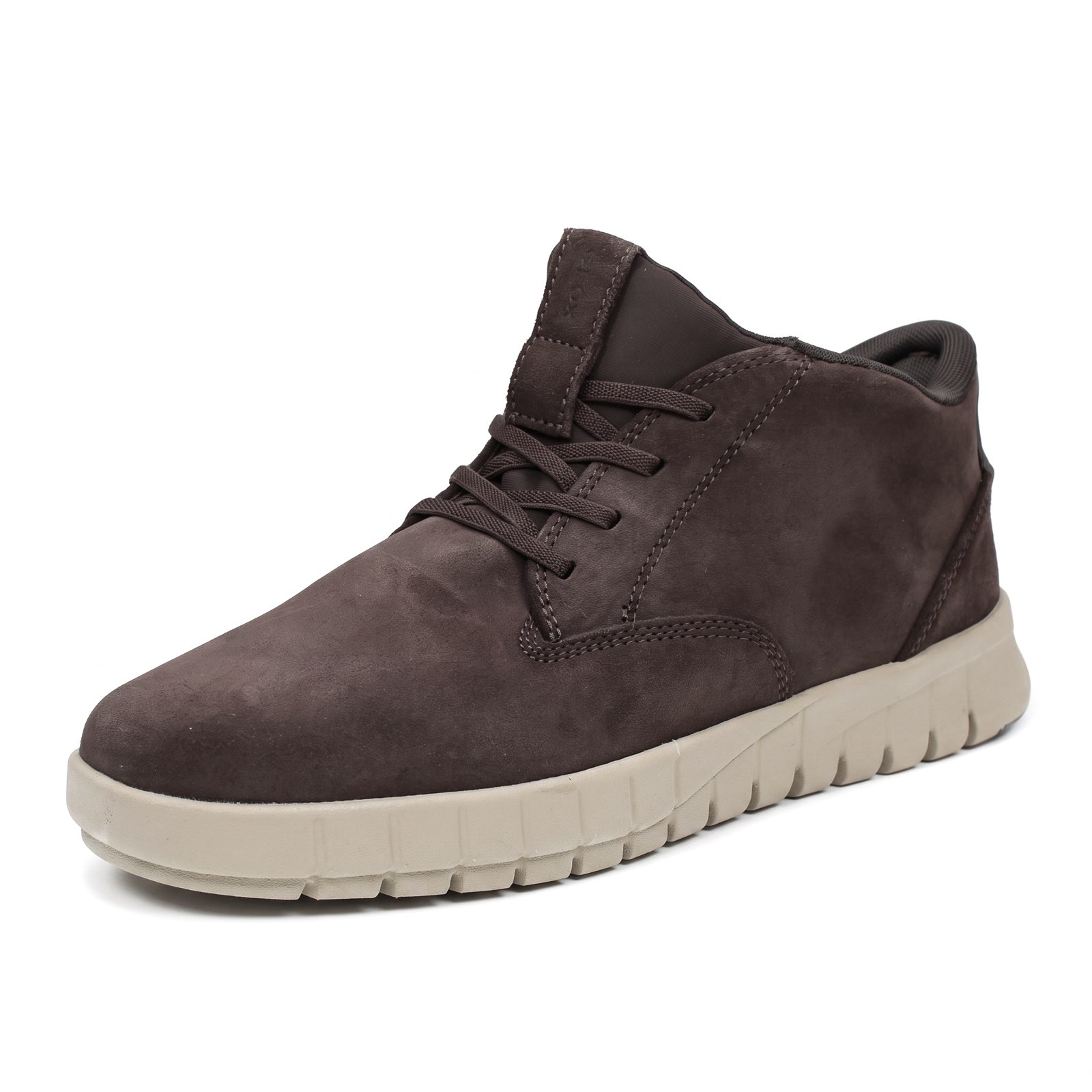 GEOX Flextride Plus - Sneakers montantes en cuir Homme marron