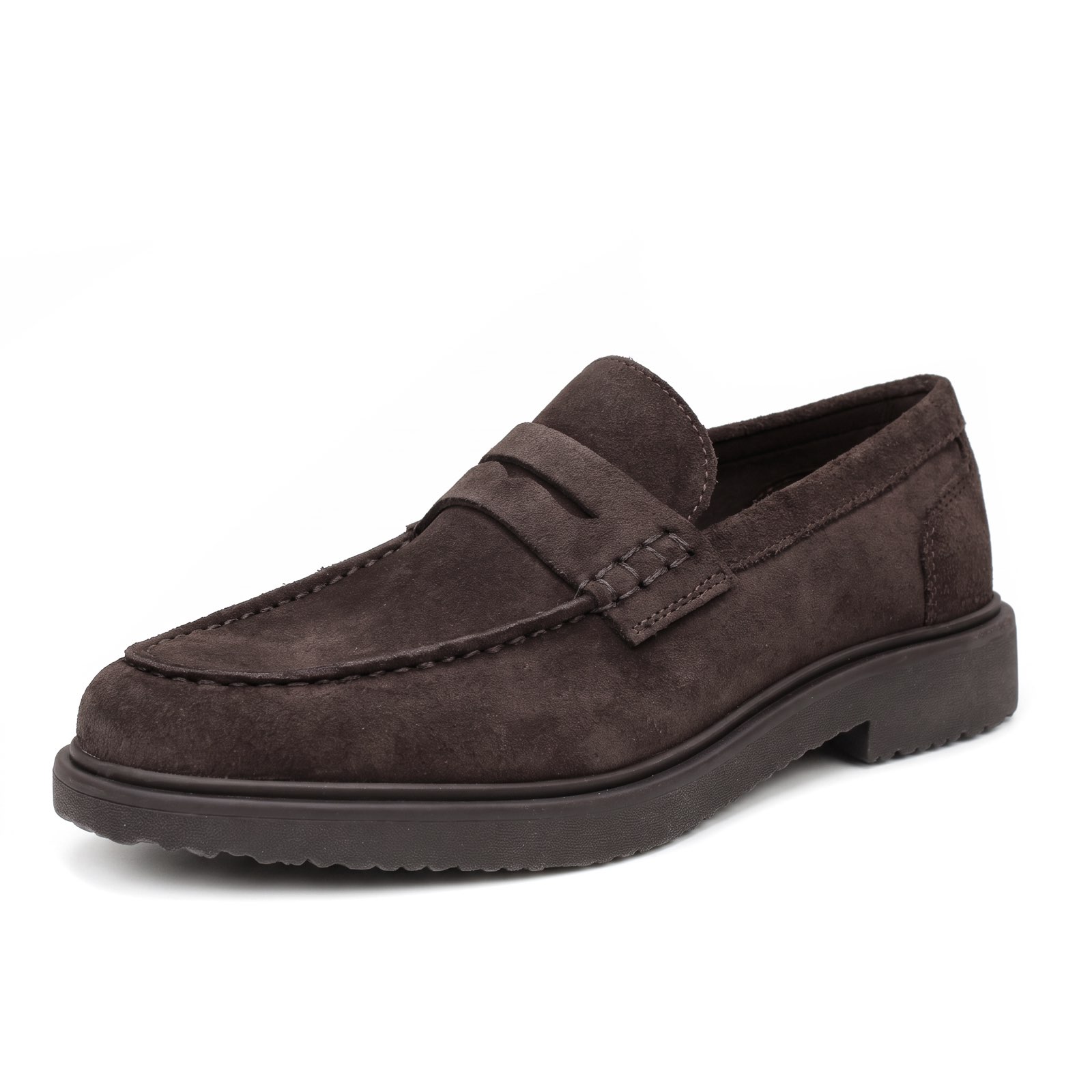 GEOX Massimiano - Mocassins respirants en daim Homme marron
