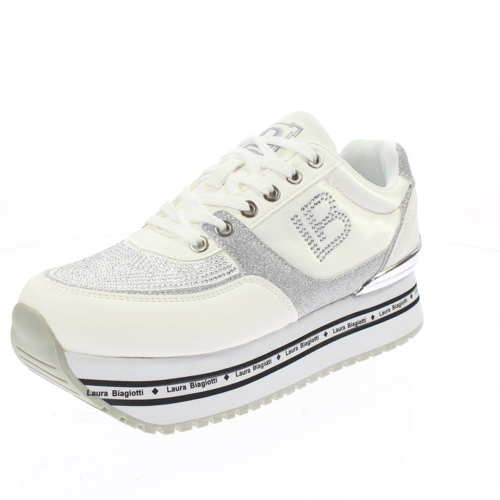 LAURA BIAGIOTTI Bear Sneakers Platform blanc Sneakers Sporty Chic Donna 7524