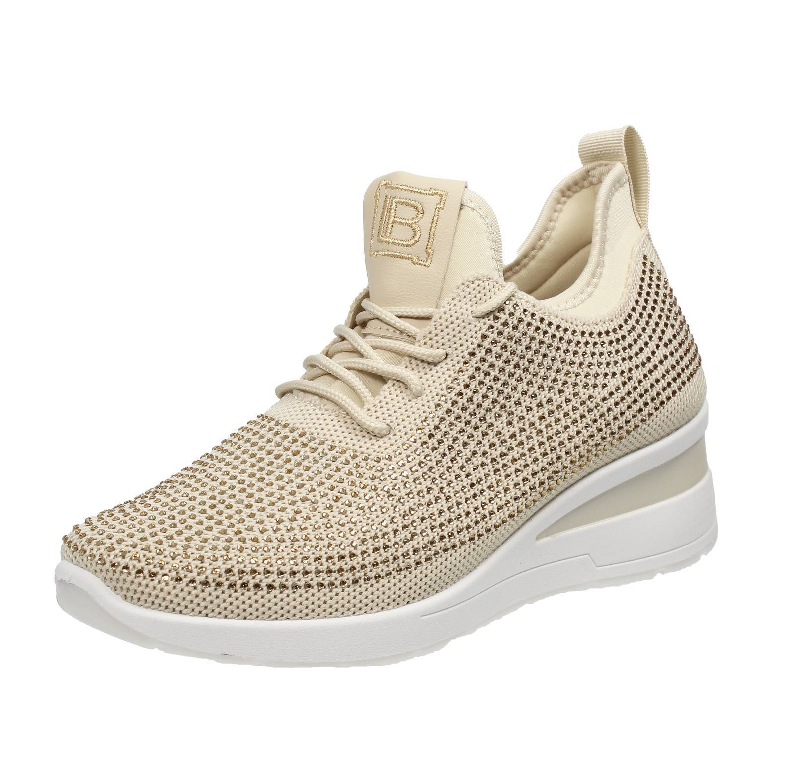 Кроссовки Laura Biagiotti в бежевом цвете Tessuto Con Zeppa - Кроссовки Donna Scarpe 7590₽