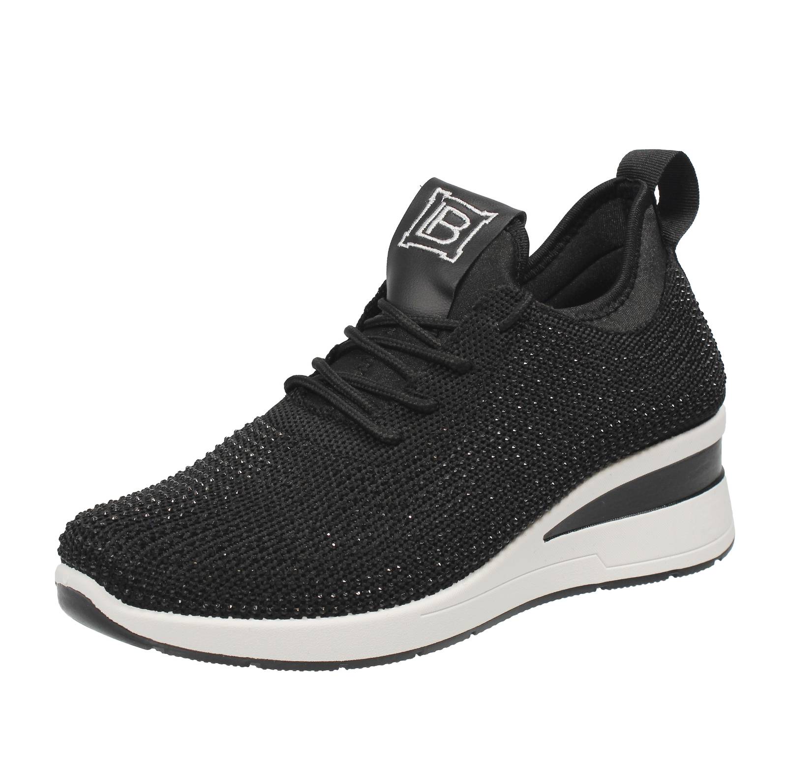 Кроссовки Laura Biagiotti Stoff из mit Keilabsatz schwarz - кроссовки Damen Schuhe