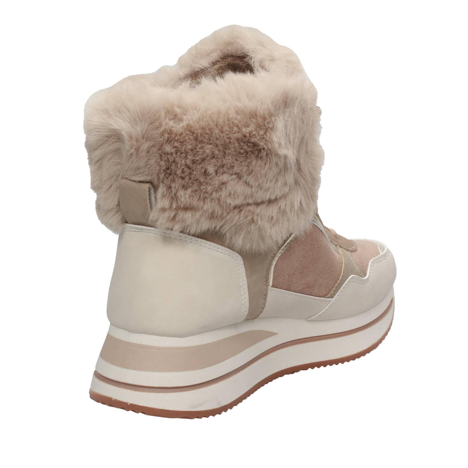 LAURA BIAGIOTTI Sneakers alte in tessuto Donna sabbia Foto 4