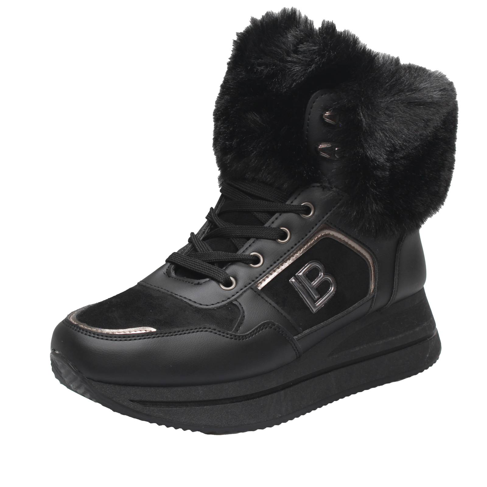Laura Biagiotti hohe Sneaker aus schwarzem Stoff - Damen Schuhe Stiefel 10190₽