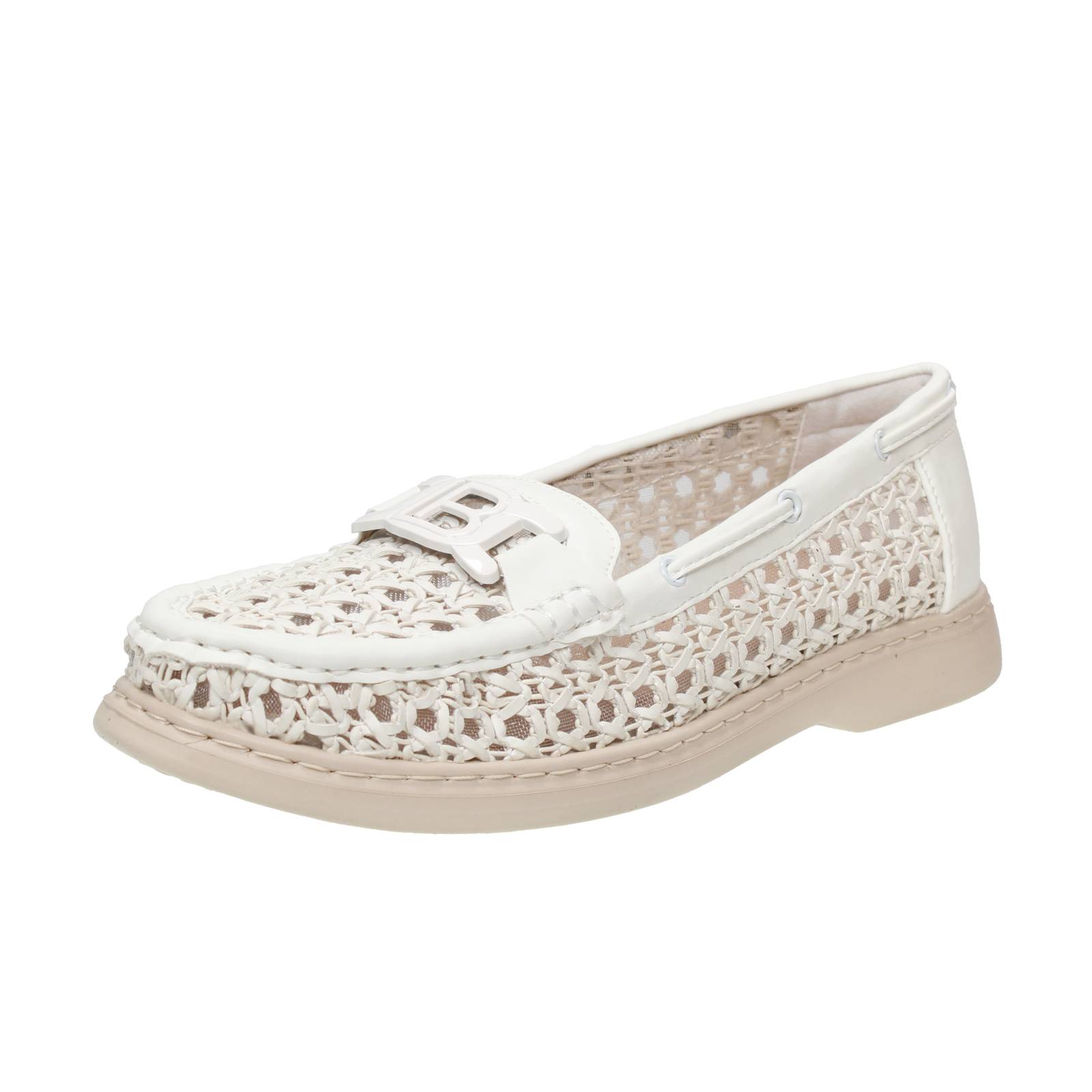 Laura Biagiotti Halbschuhe aus weiem Stoff - Damen Schuhe Halbschuhe 11390₽