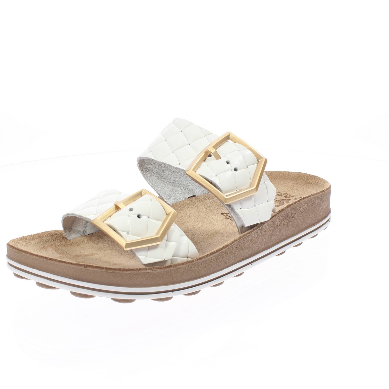 FANTASY SANDALS Taylor - Lederpantoffeln Damen weiß