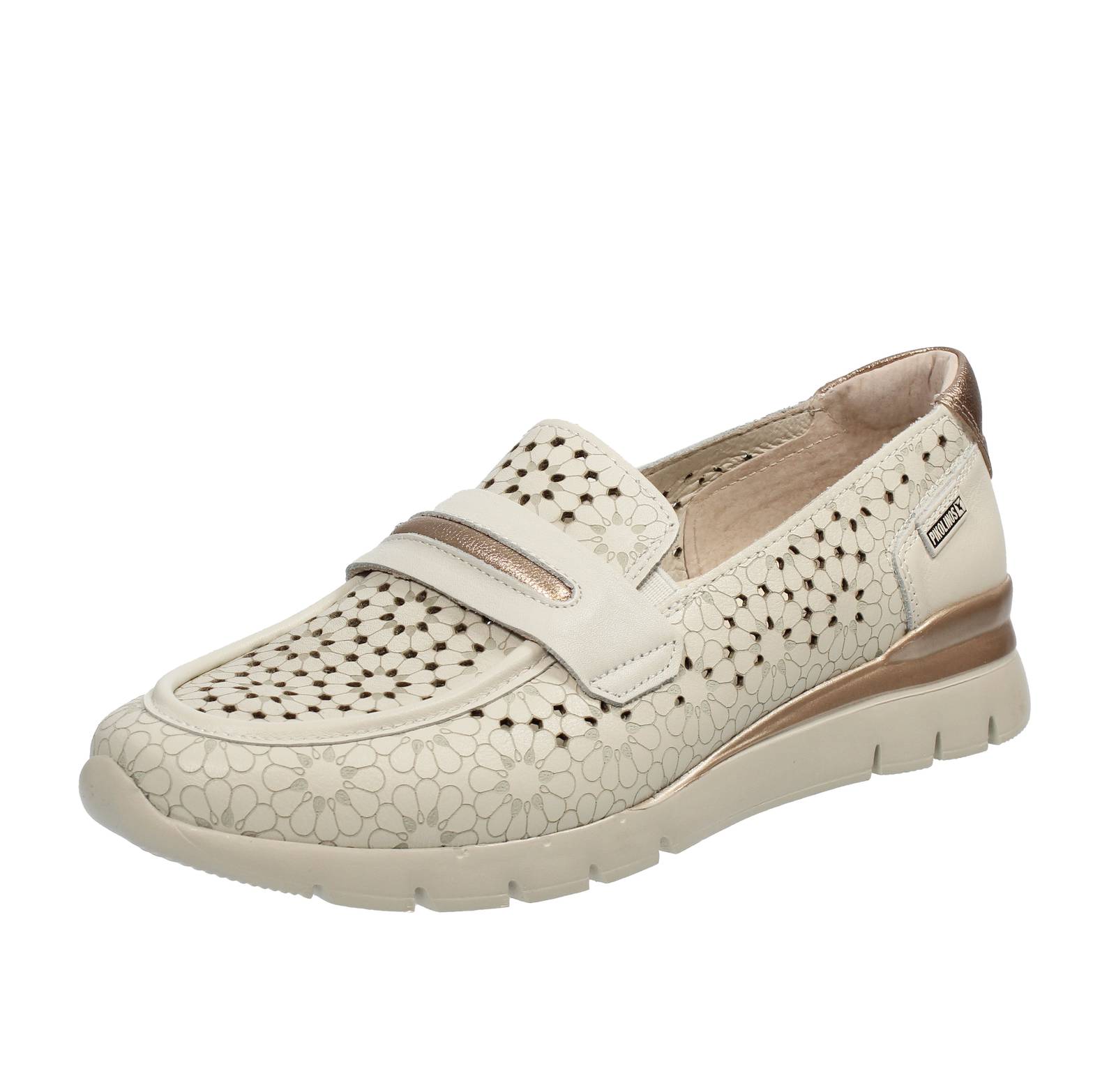 Pikolinos Cantabria - Weier Loafer aus perforiertem Leder - Damenschuhe 30990₽