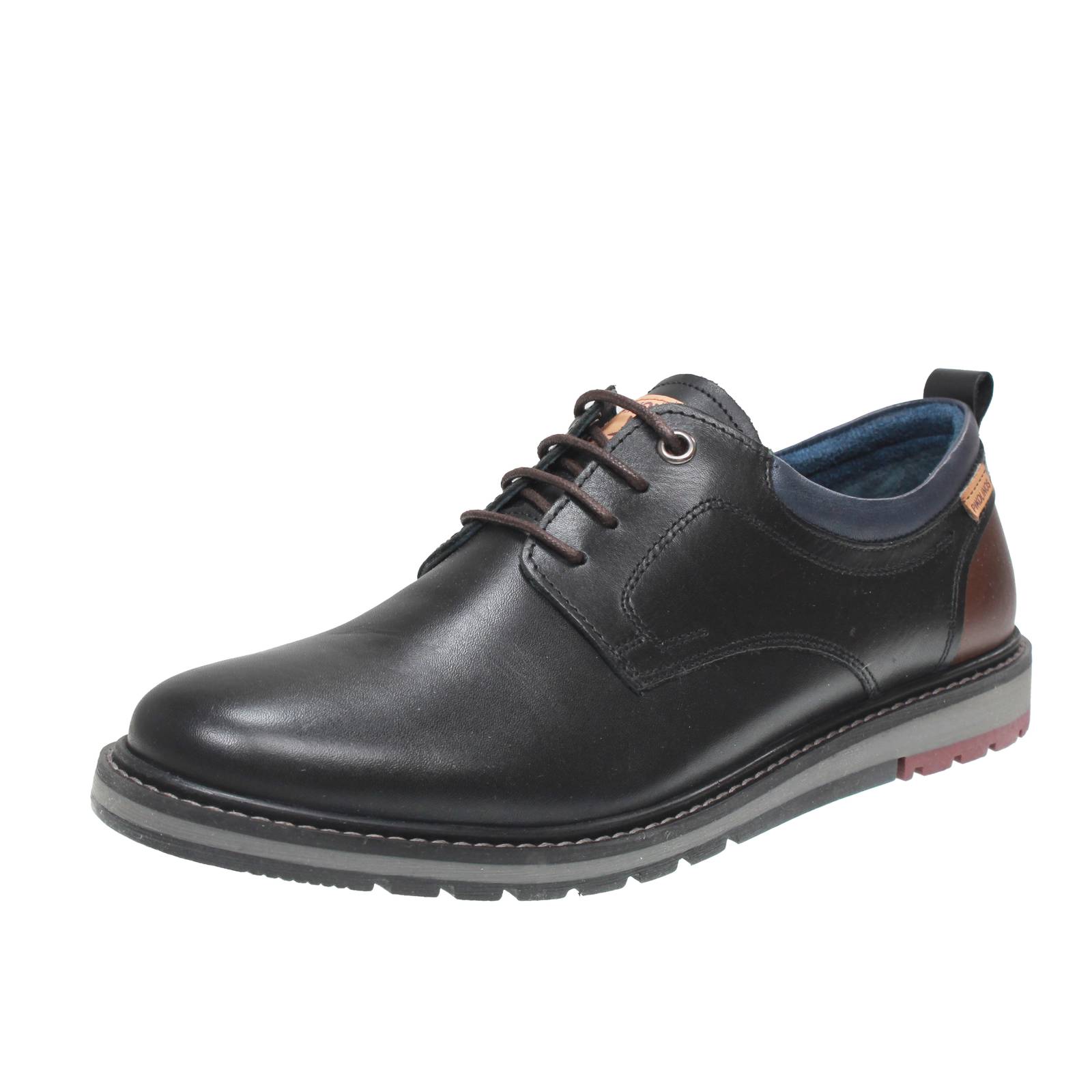 PIKOLINOS Berne - Derby Strinagte en cuir Homme noir