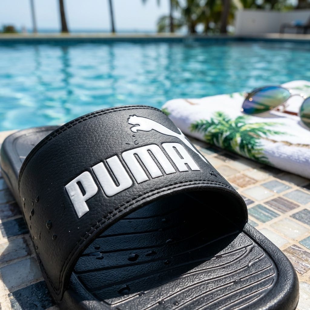 PUMA Popcat 20 - Chaussons en caoutchouc Homme noir Photo 5