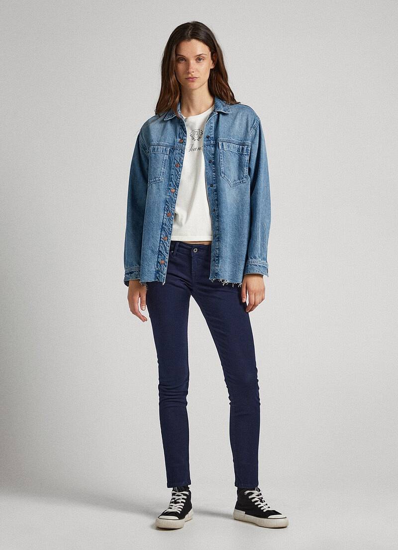 PEPE JEANS Soho Pants - Pantalon skinny Femme bleu Photo 4