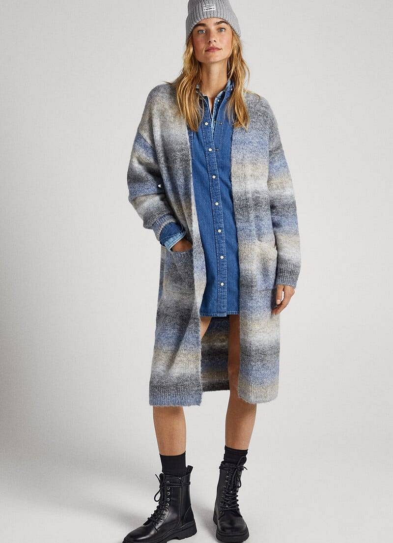 PEPE JEANS Edith Sweater - Cardigan rayé mélangé Femme multicolor Photo 2